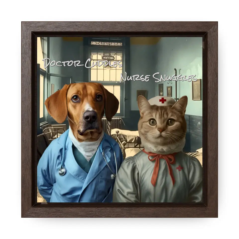 Dr Cuddles and Nurse Snuggles - Customizable Pet Portrait