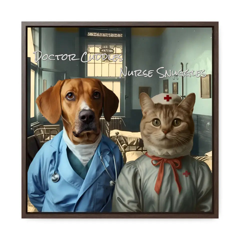 Dr Cuddles and Nurse Snuggles - Customizable Pet Portrait