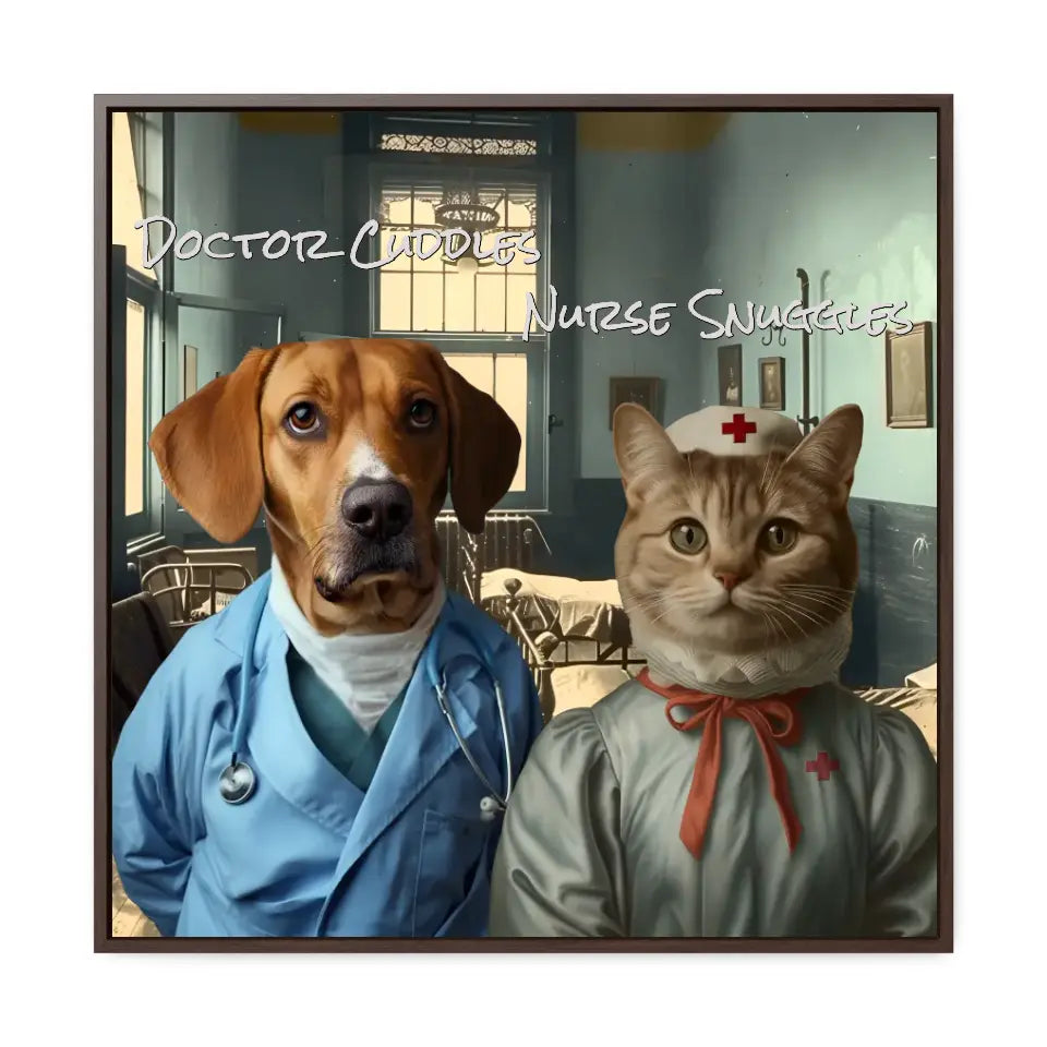 Dr Cuddles and Nurse Snuggles - Customizable Pet Portrait