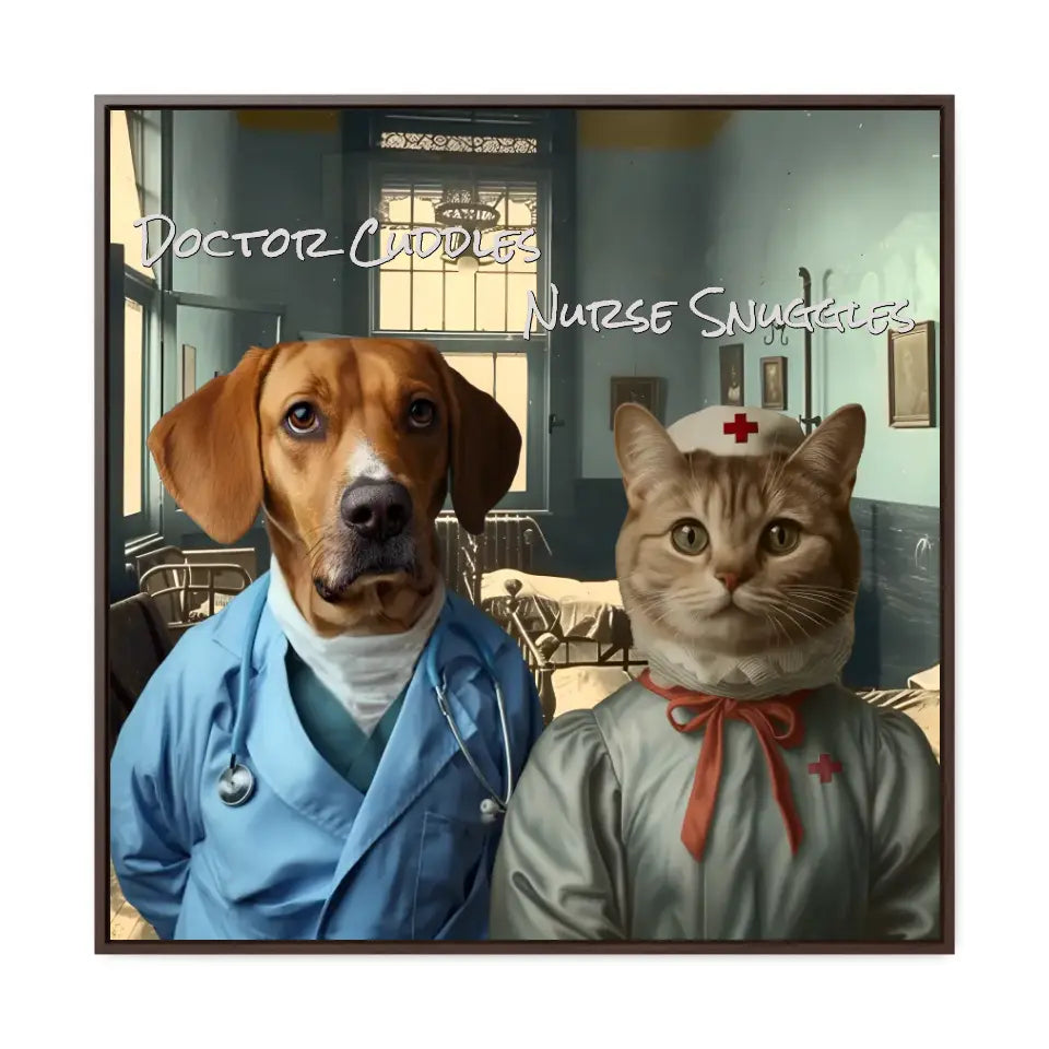 Dr Cuddles and Nurse Snuggles - Customizable Pet Portrait