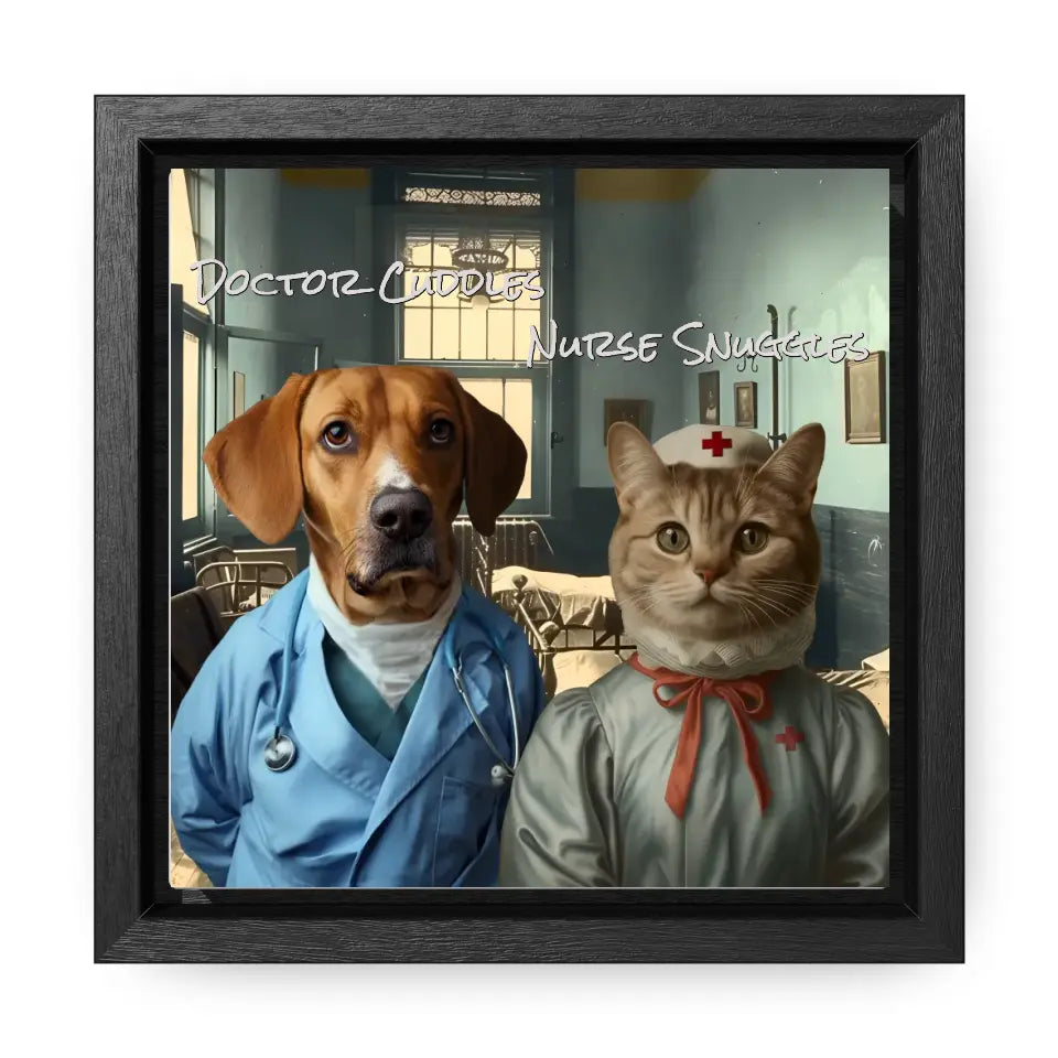 Dr Cuddles and Nurse Snuggles - Customizable Pet Portrait