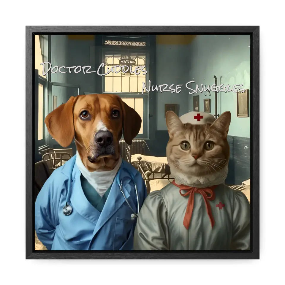 Dr Cuddles and Nurse Snuggles - Customizable Pet Portrait