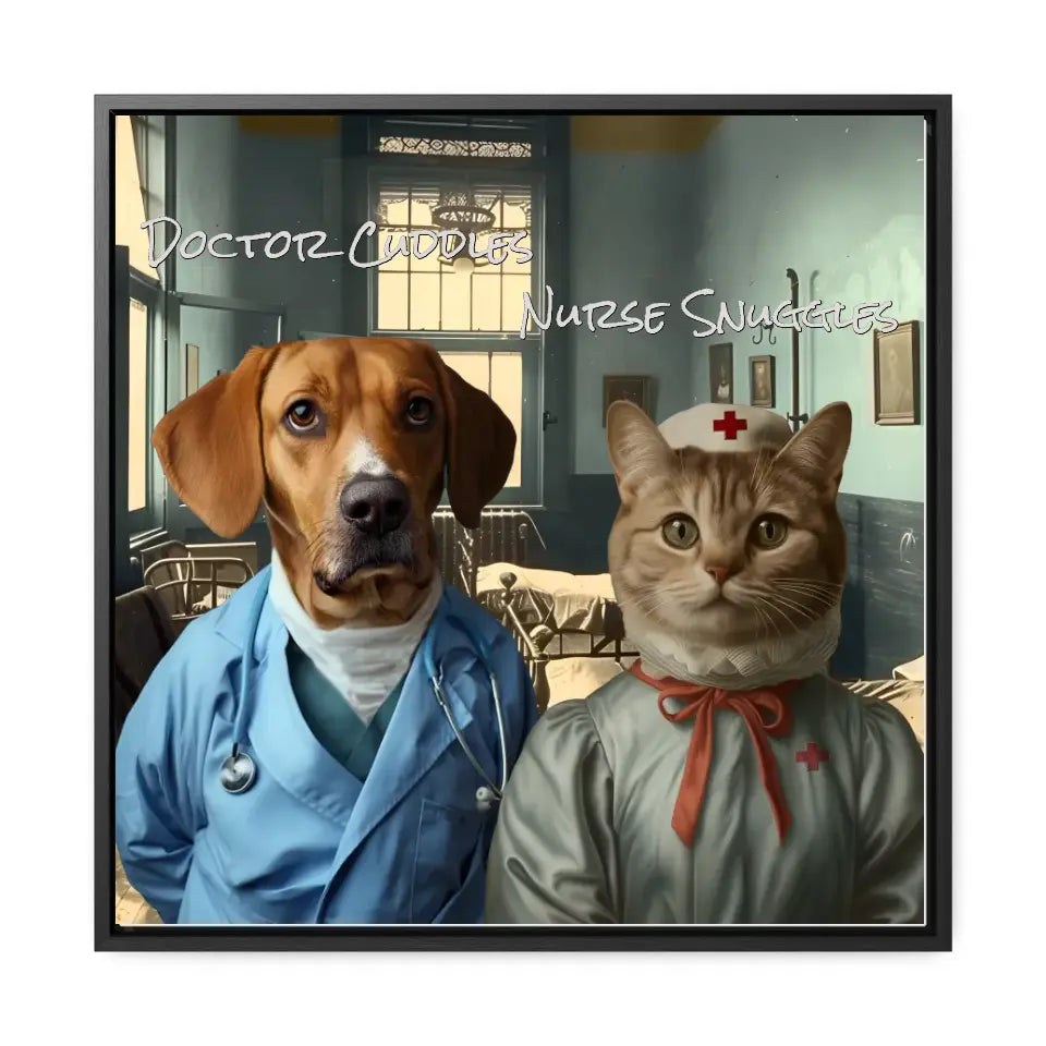 Dr Cuddles and Nurse Snuggles - Customizable Pet Portrait