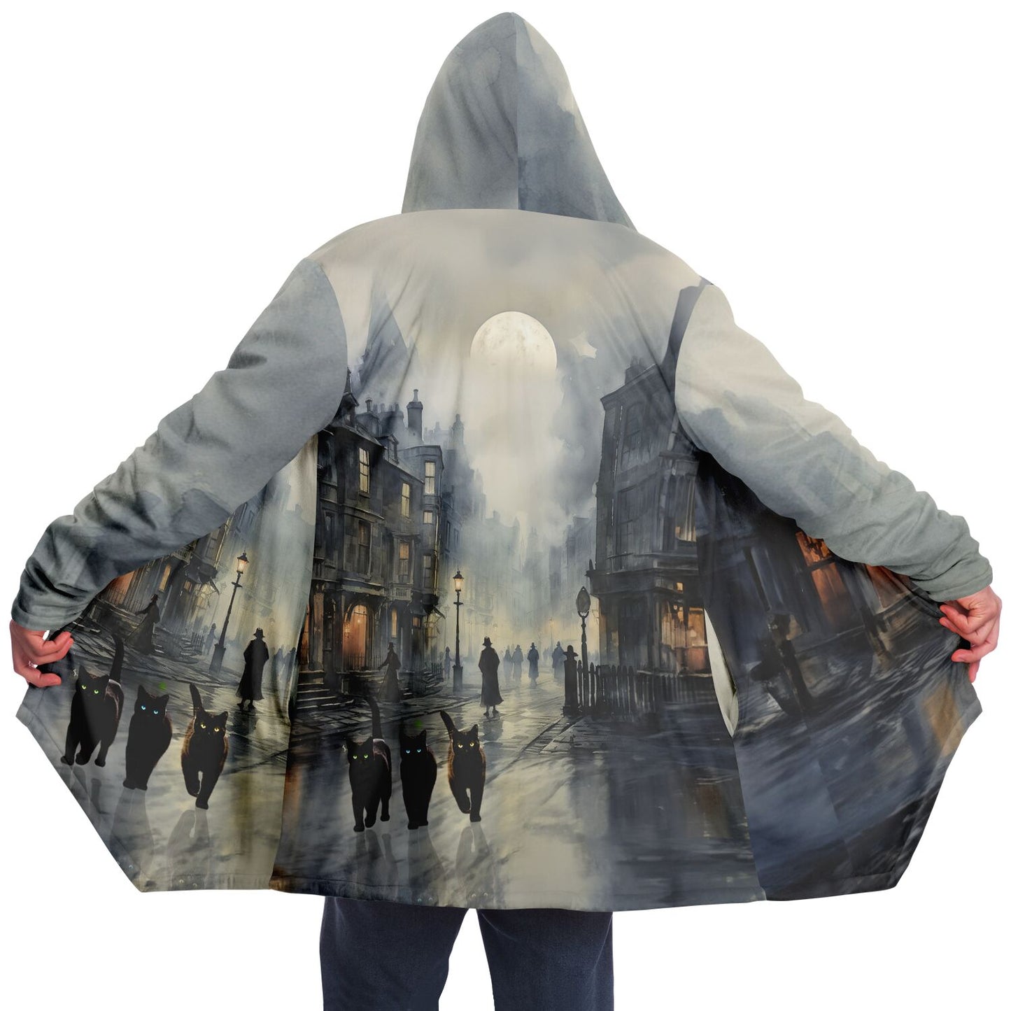 Cats in London Fog - Fleece Lined Cloak