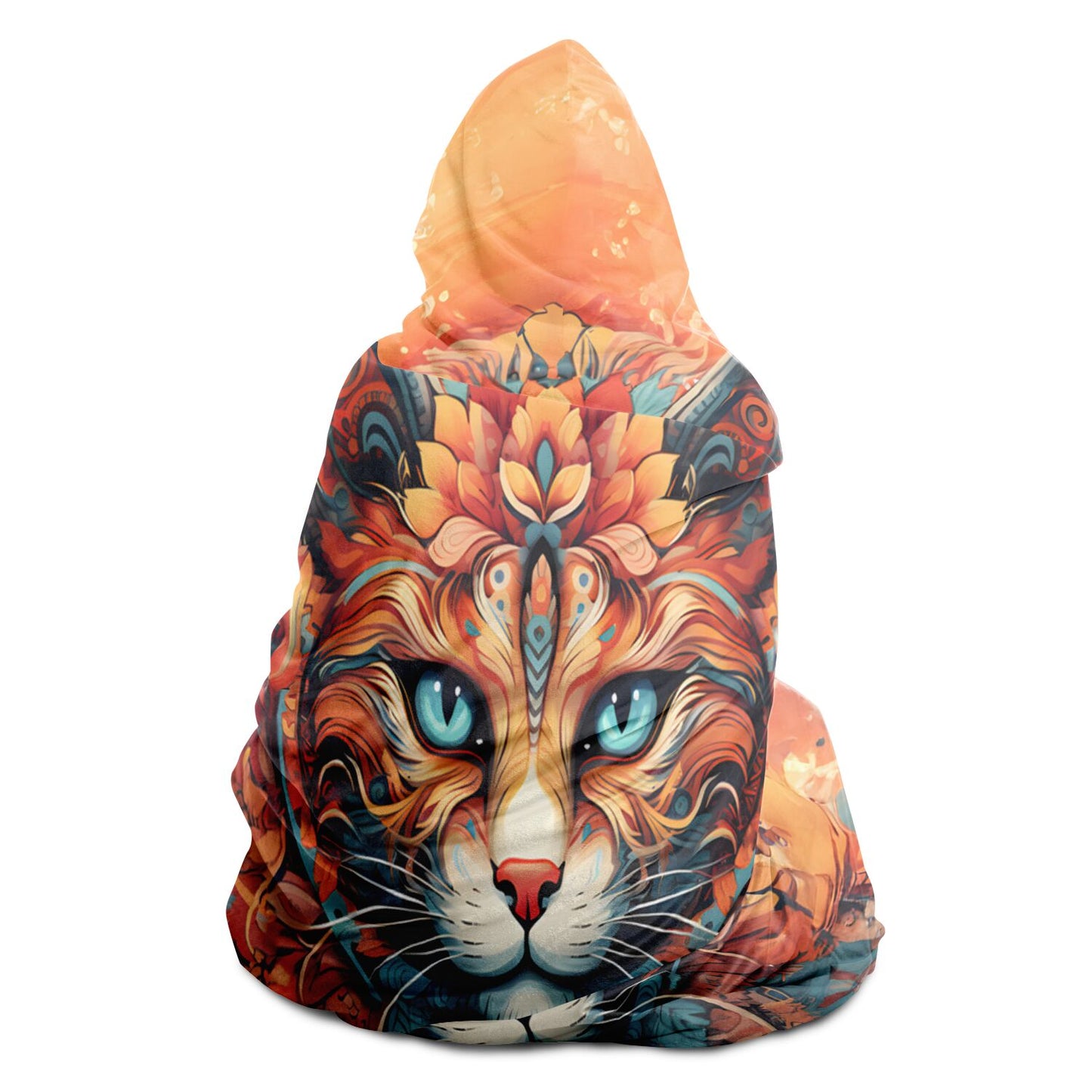 Mystical Orange Cat - Hooded Blanket