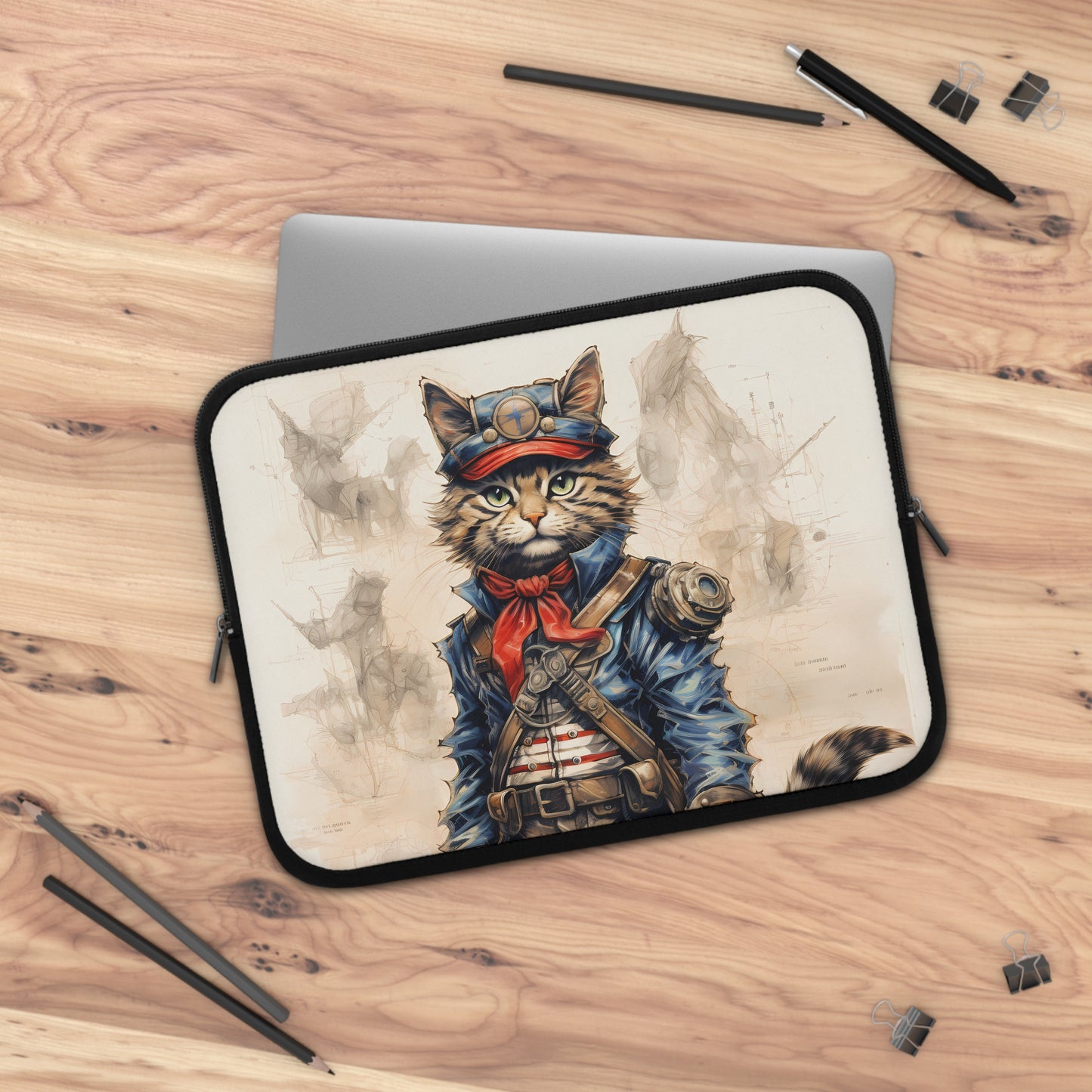 DieselPunk Military Cat Laptop Sleeve