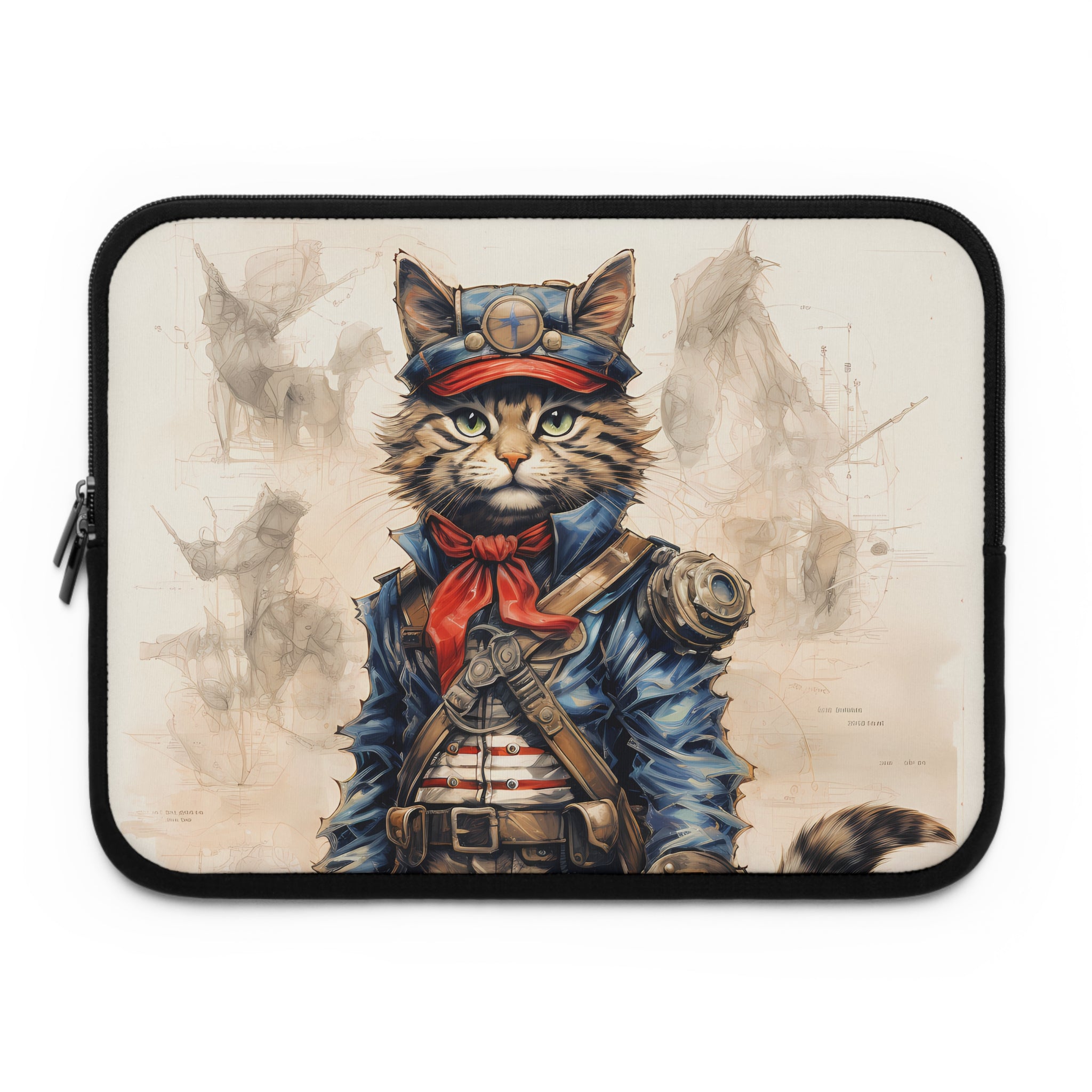 DieselPunk Military Cat Laptop Sleeve