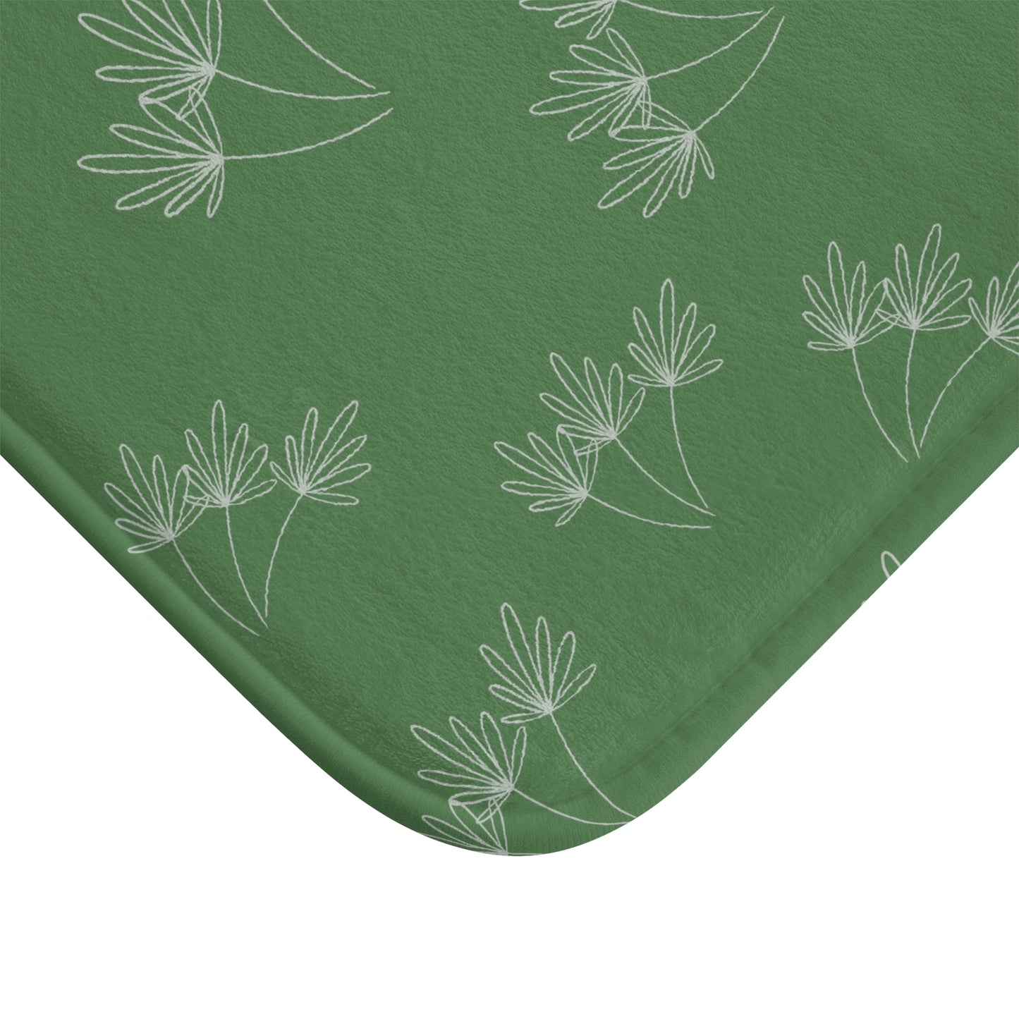 Leafy Whimsy Bath Mat – Green