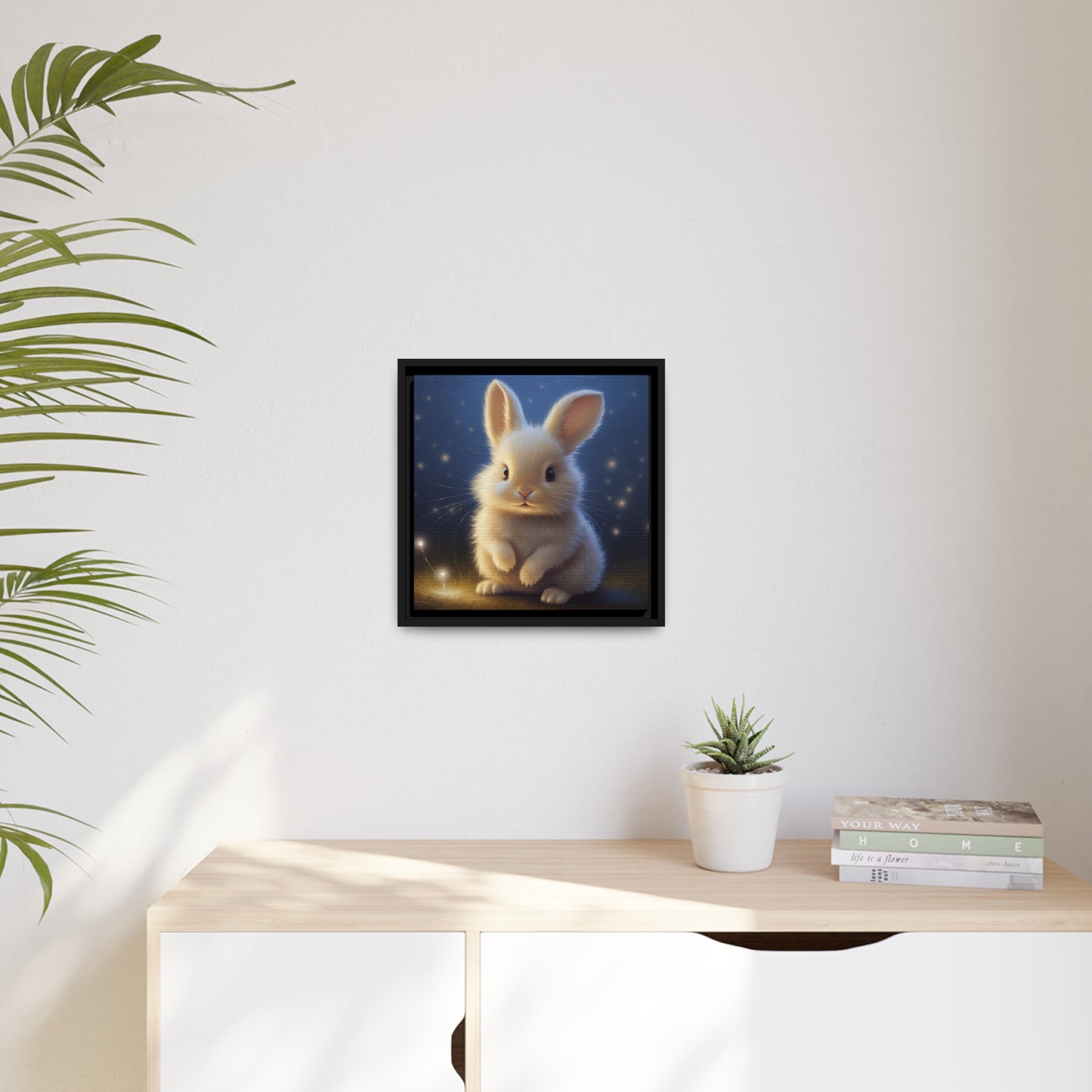 Baby Bunny Framed Wall Canvas