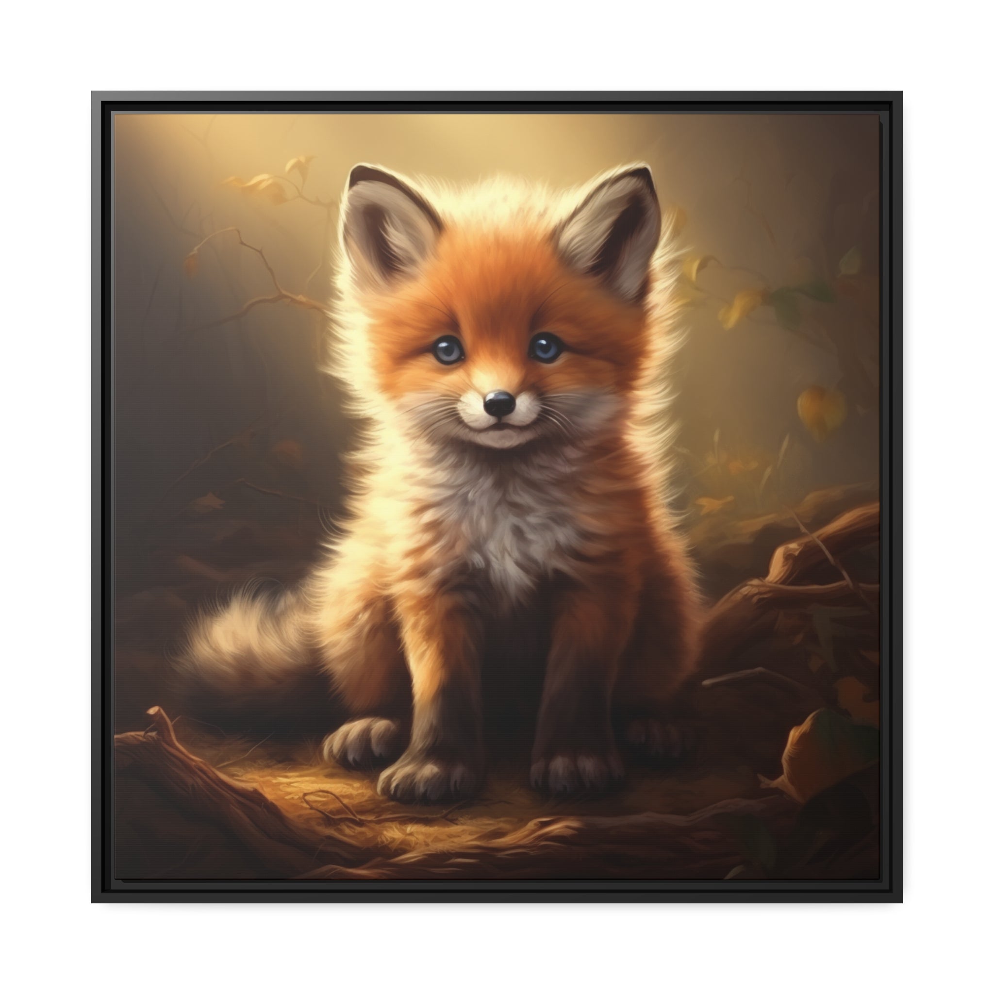 Baby Fox Framed Wall Canvas