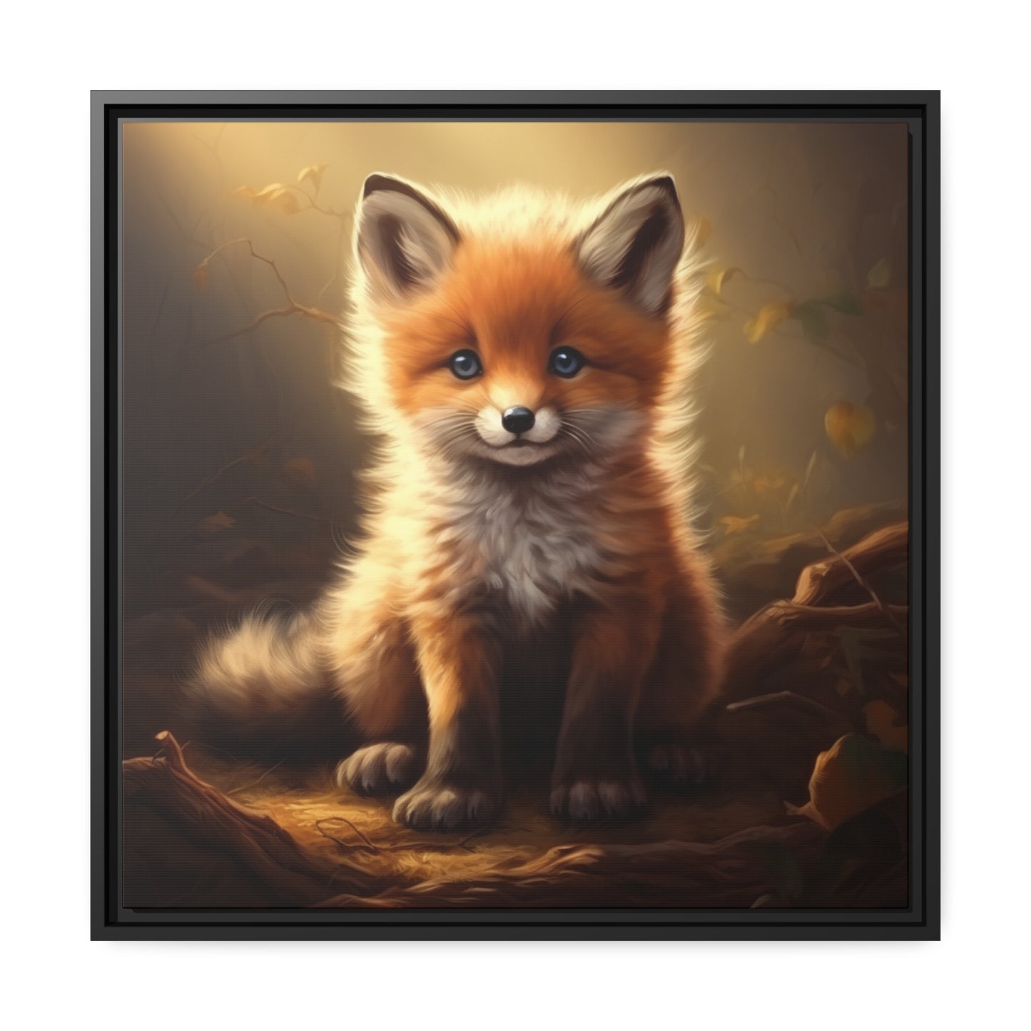 Baby Fox Framed Wall Canvas