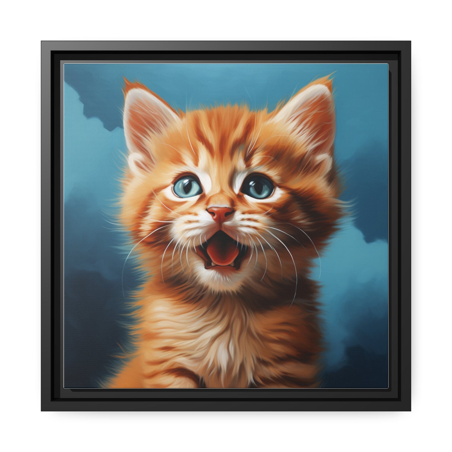 Happy Orange Kitten - Pawsitively Adorable Canvas Collection