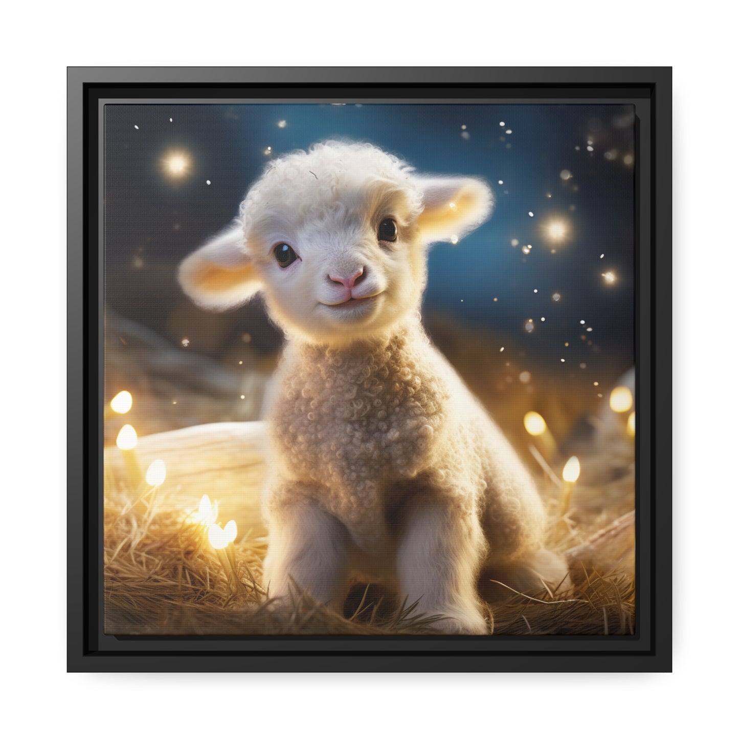 Baby Lamb Framed Wall Canvas