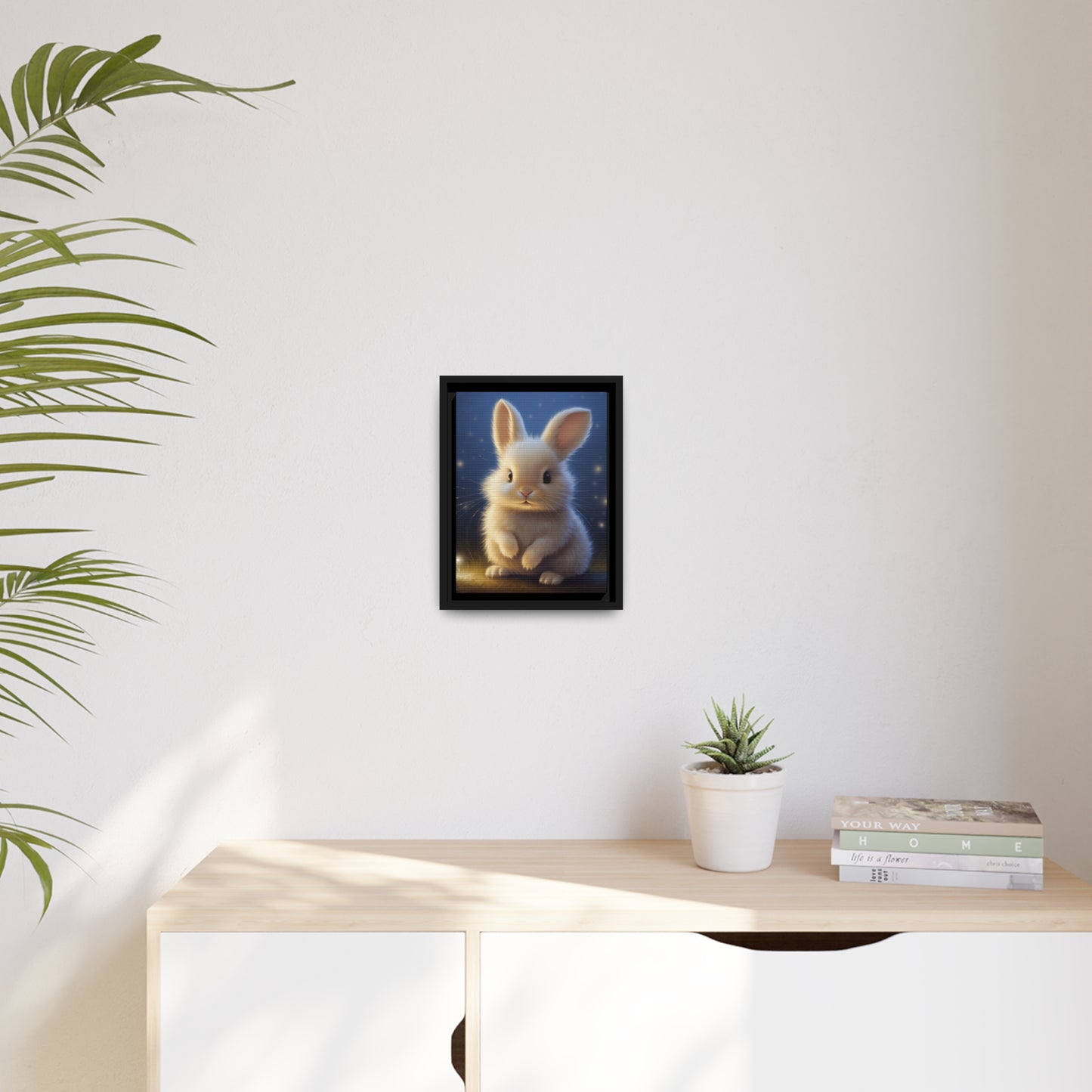 Baby Bunny Framed Wall Canvas