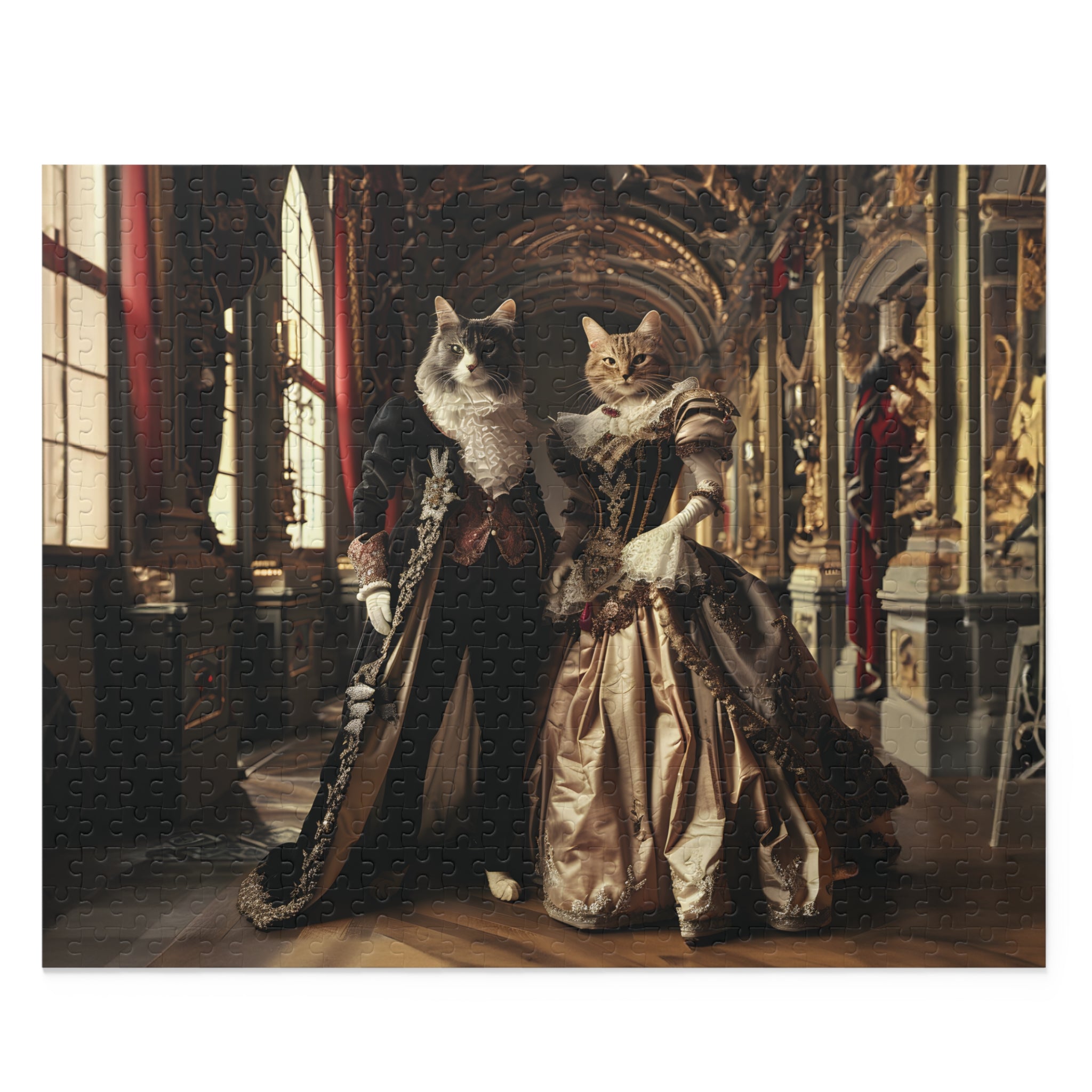 Cat Couple at the Ball  - Puzzle (120, 252, 500-Piece)