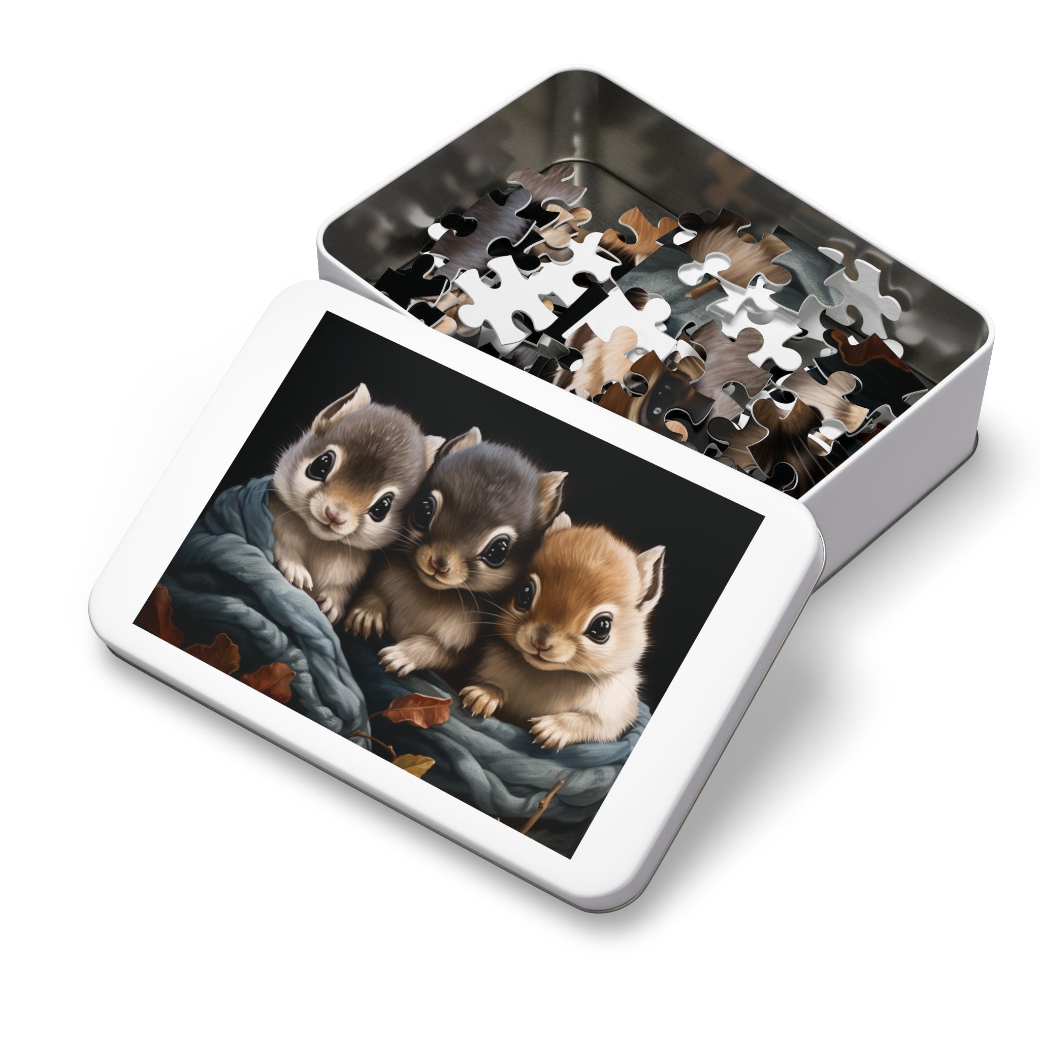 Three Baby Squirrels - Children's Jigsaw Puzzle (30 or 110 Piece)