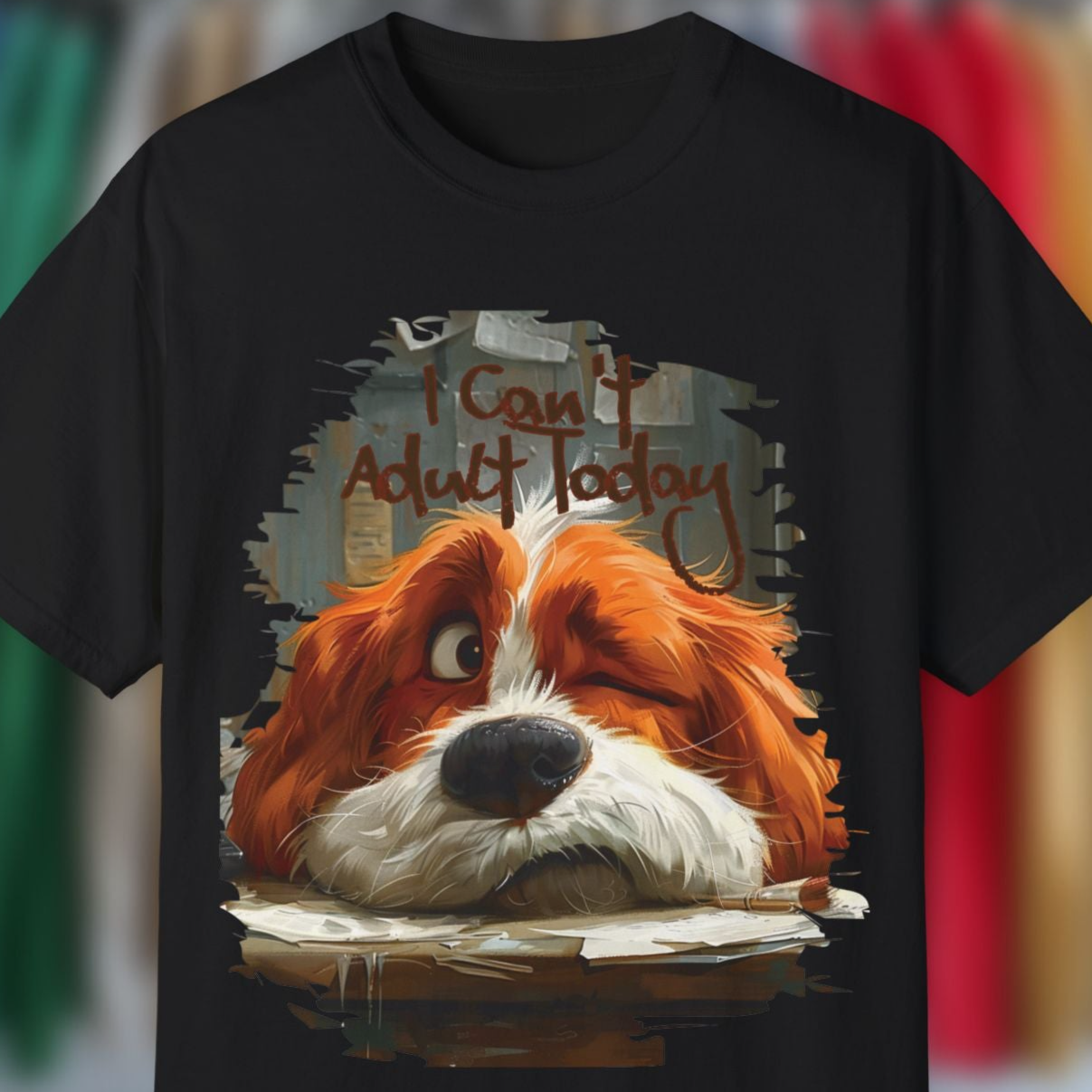 I Can't Adult Today - Dog T-shirt