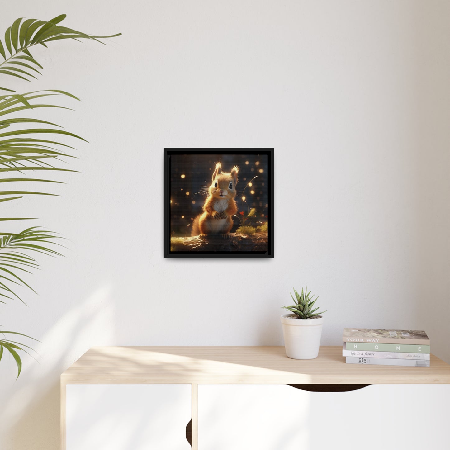 Baby Squirrel Framed Wall Canvas