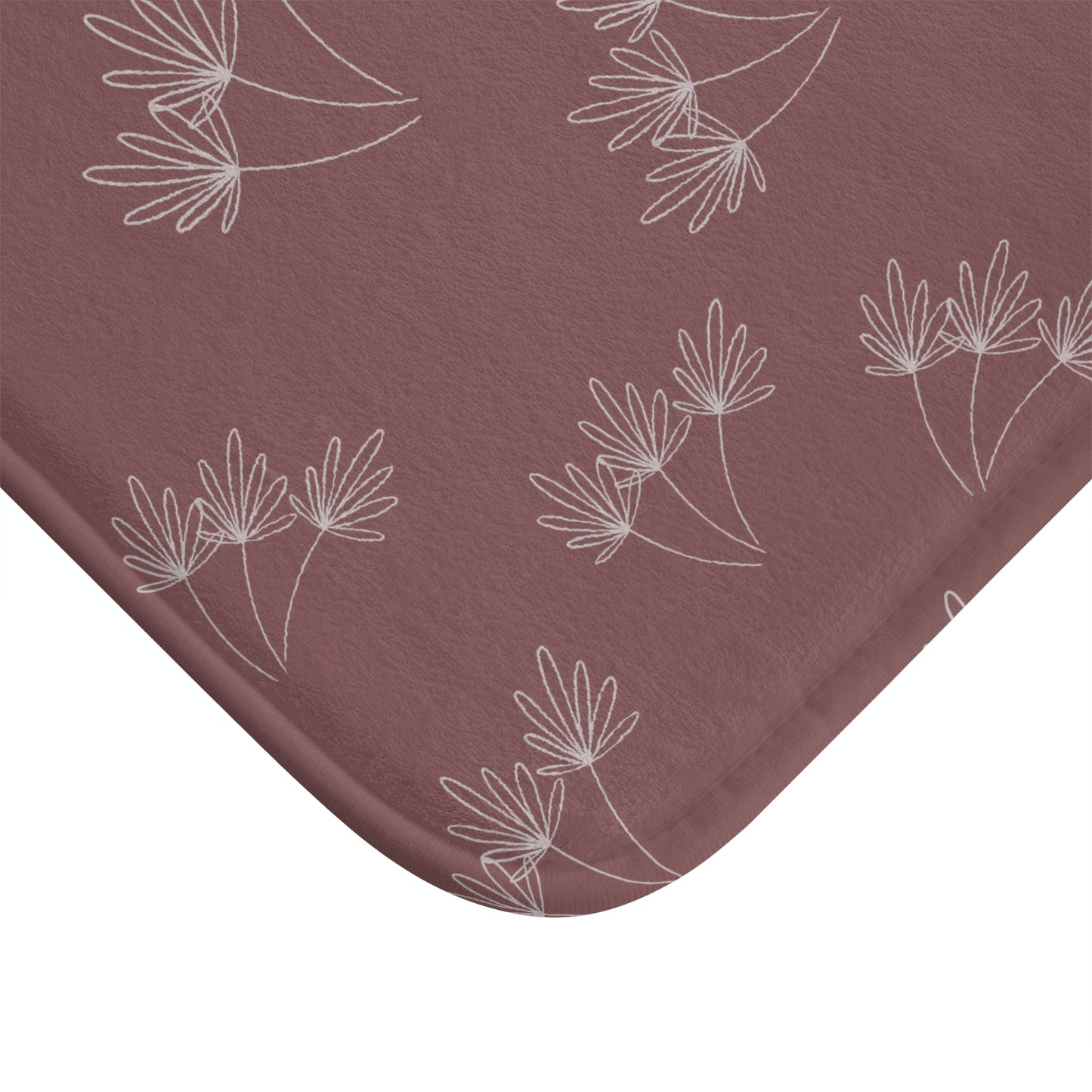 Leafy Whimsy Bath Mat – Mauve