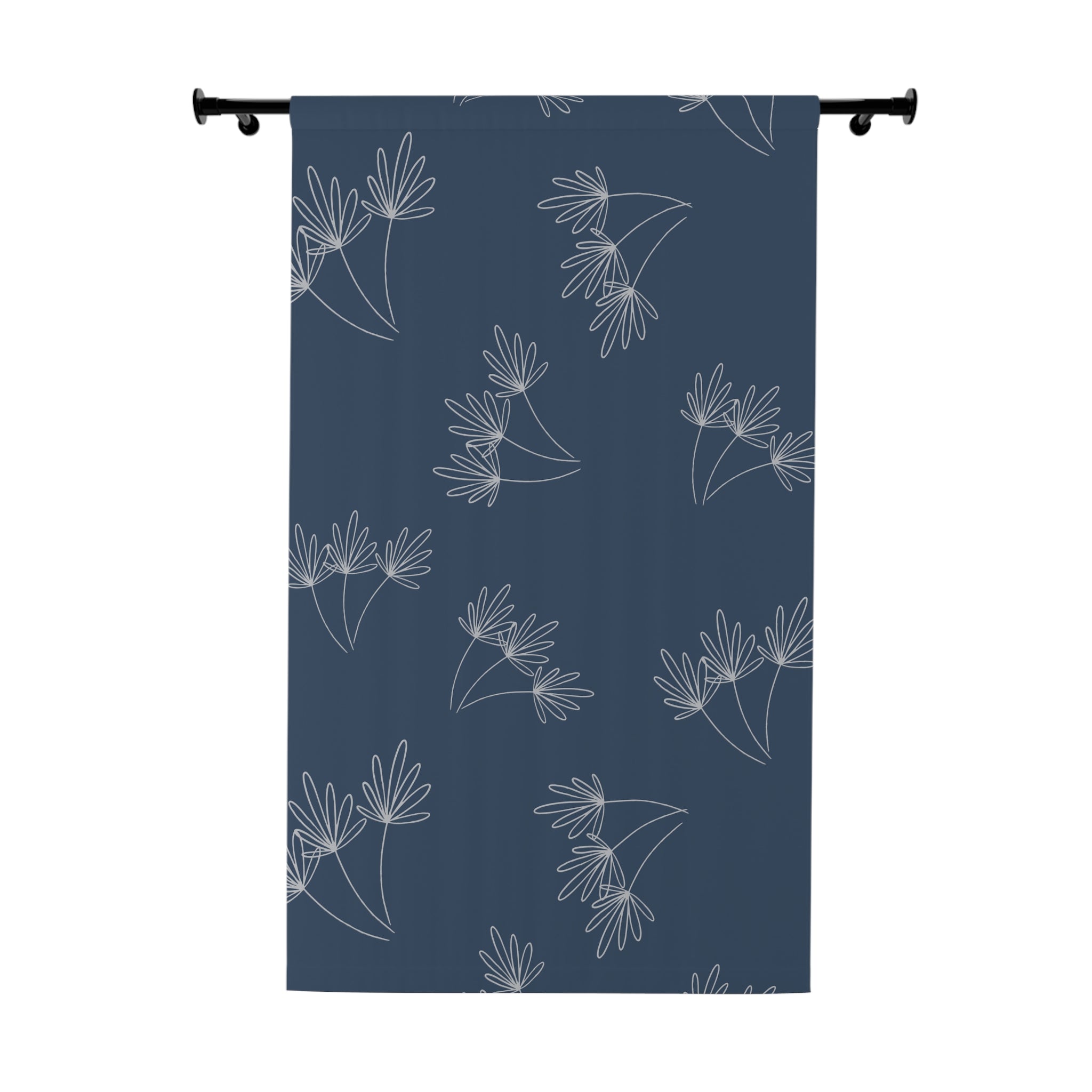 Leafy Whimsy Curtains (1 Piece) – Blue