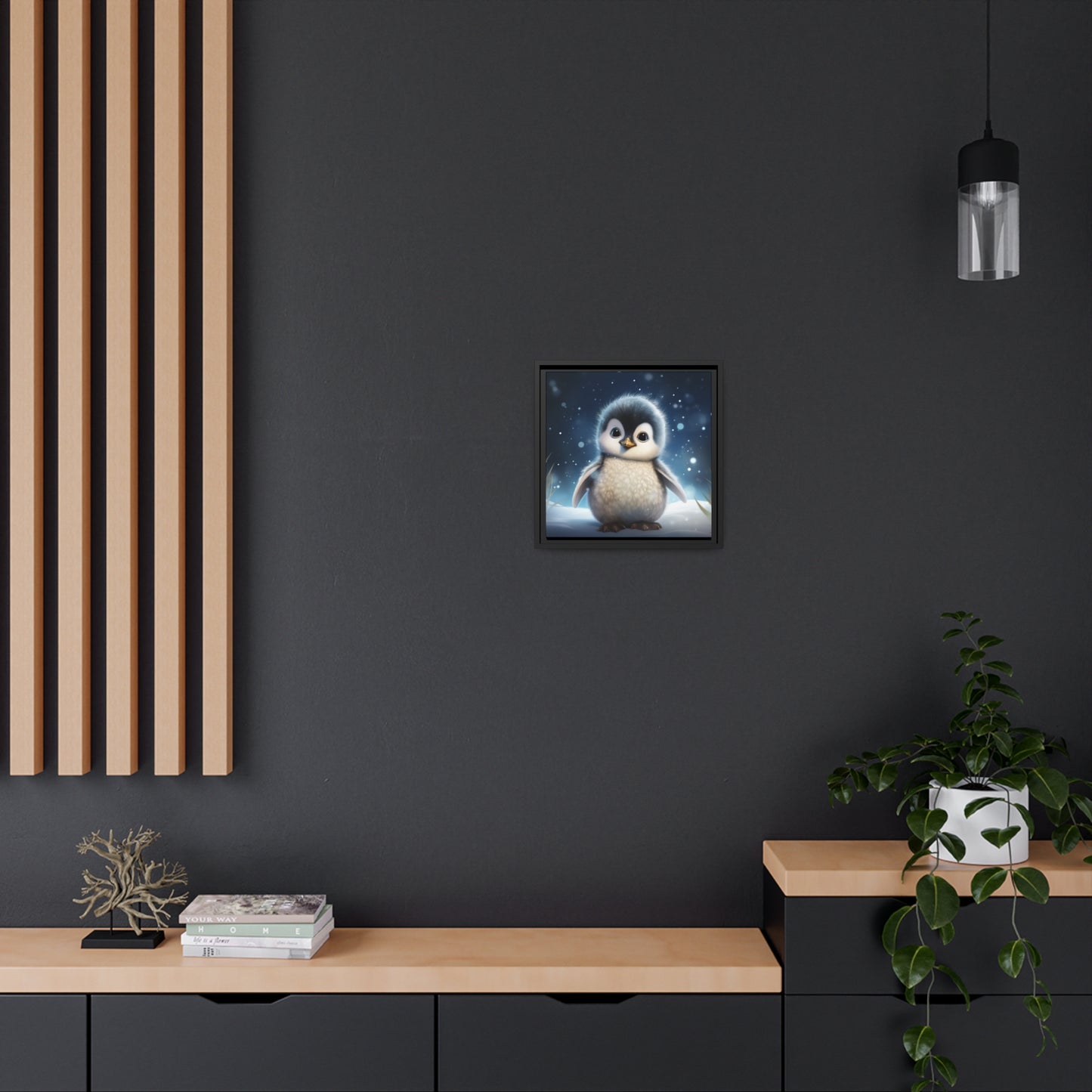 Baby Penguin Framed Wall Canvas