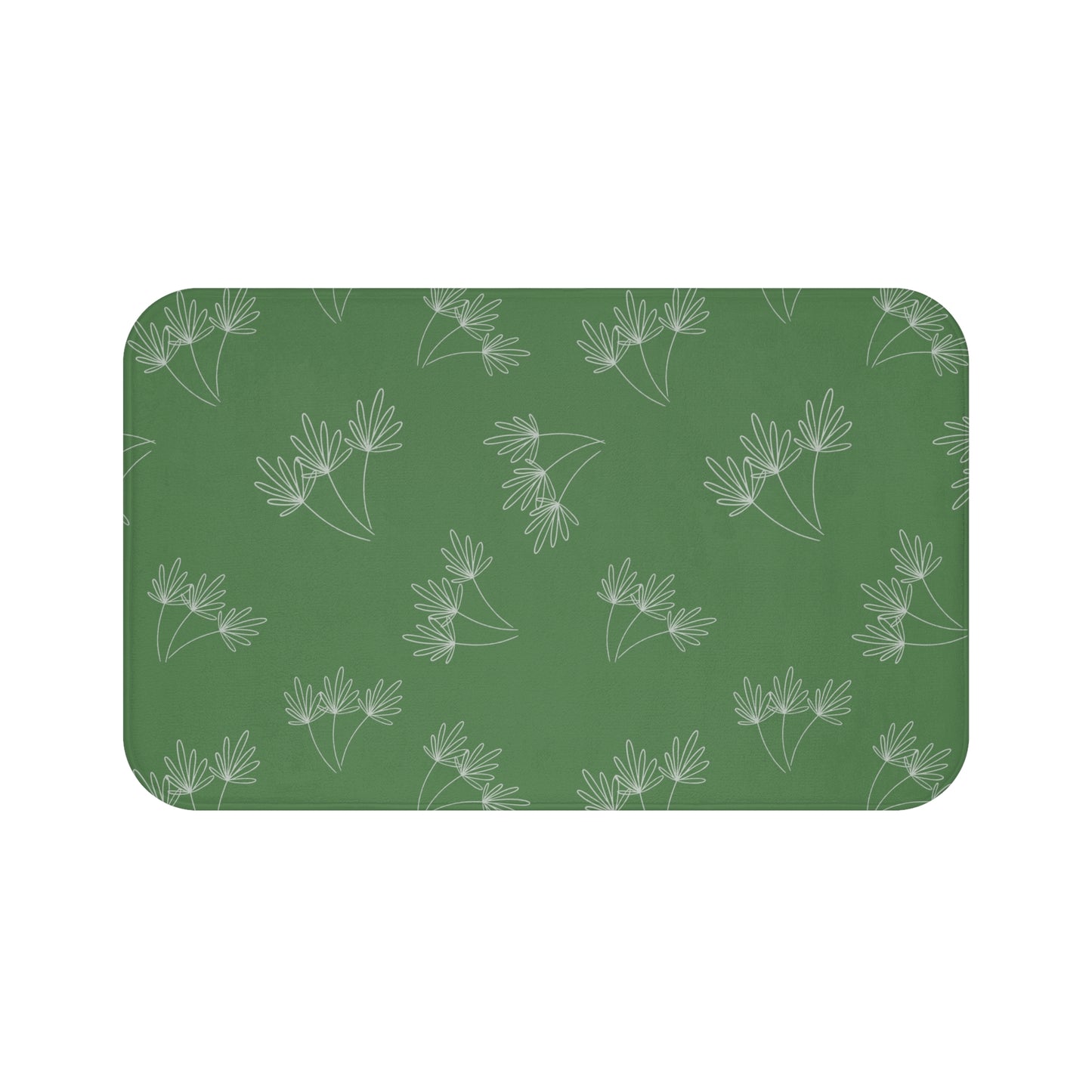 Leafy Whimsy Bath Mat – Green