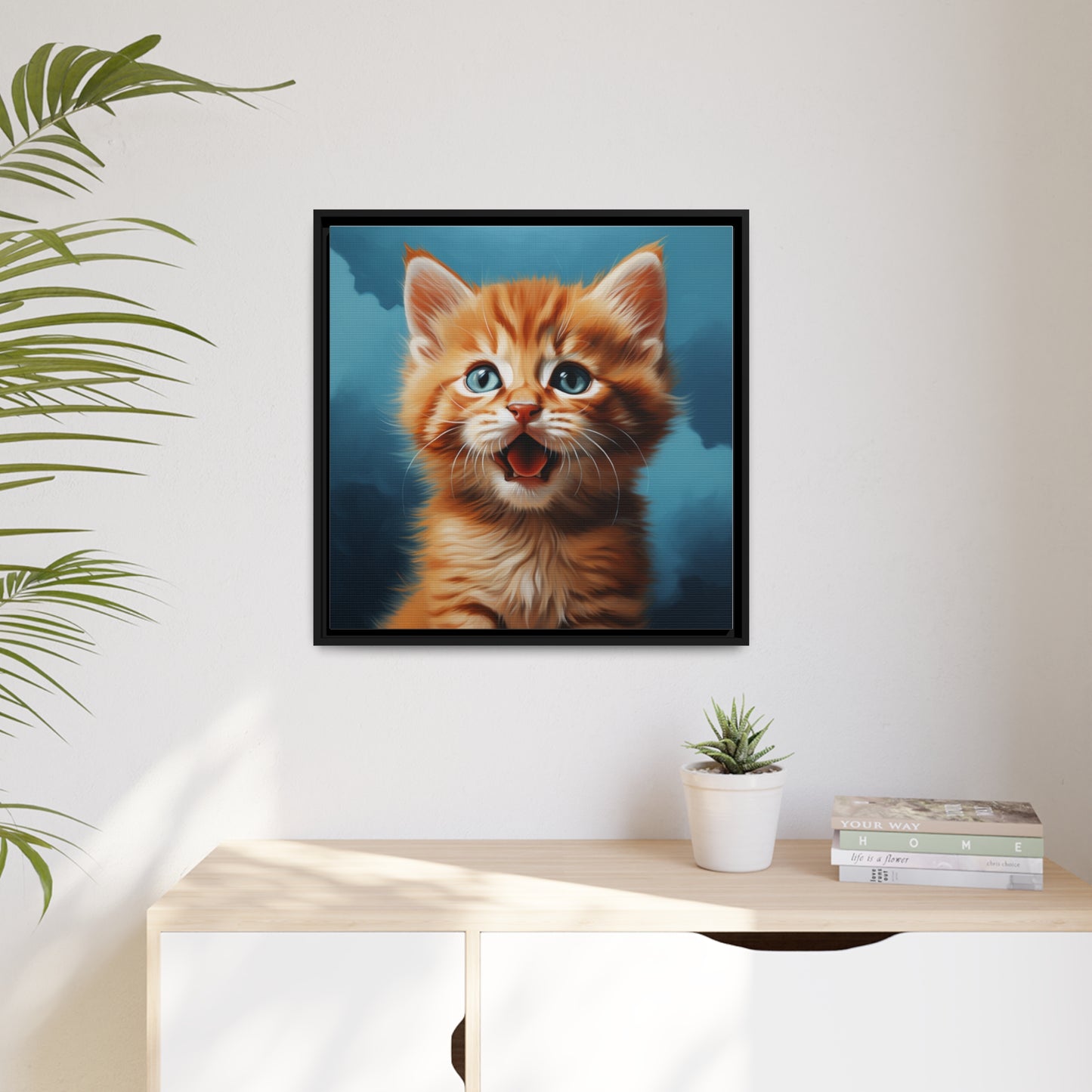 Happy Orange Kitten - Pawsitively Adorable Canvas Collection