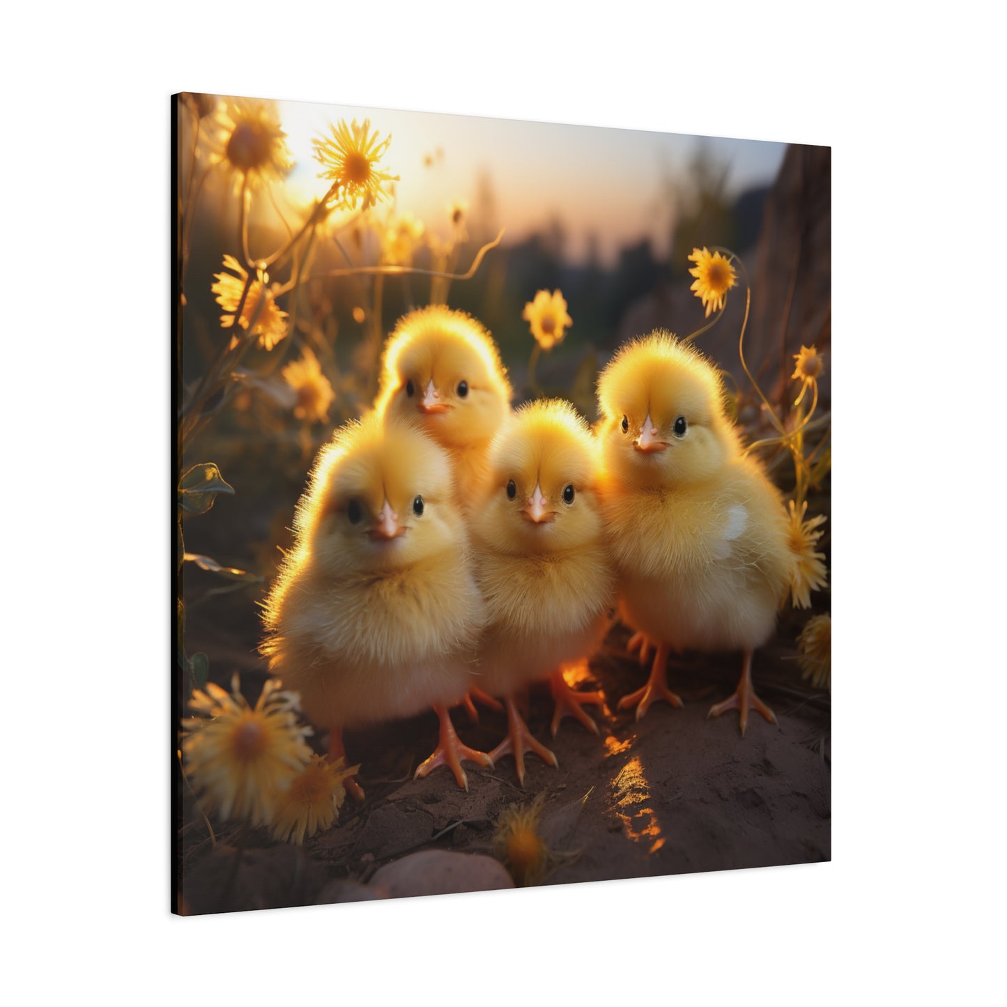 Baby Chicks Wall Canvas