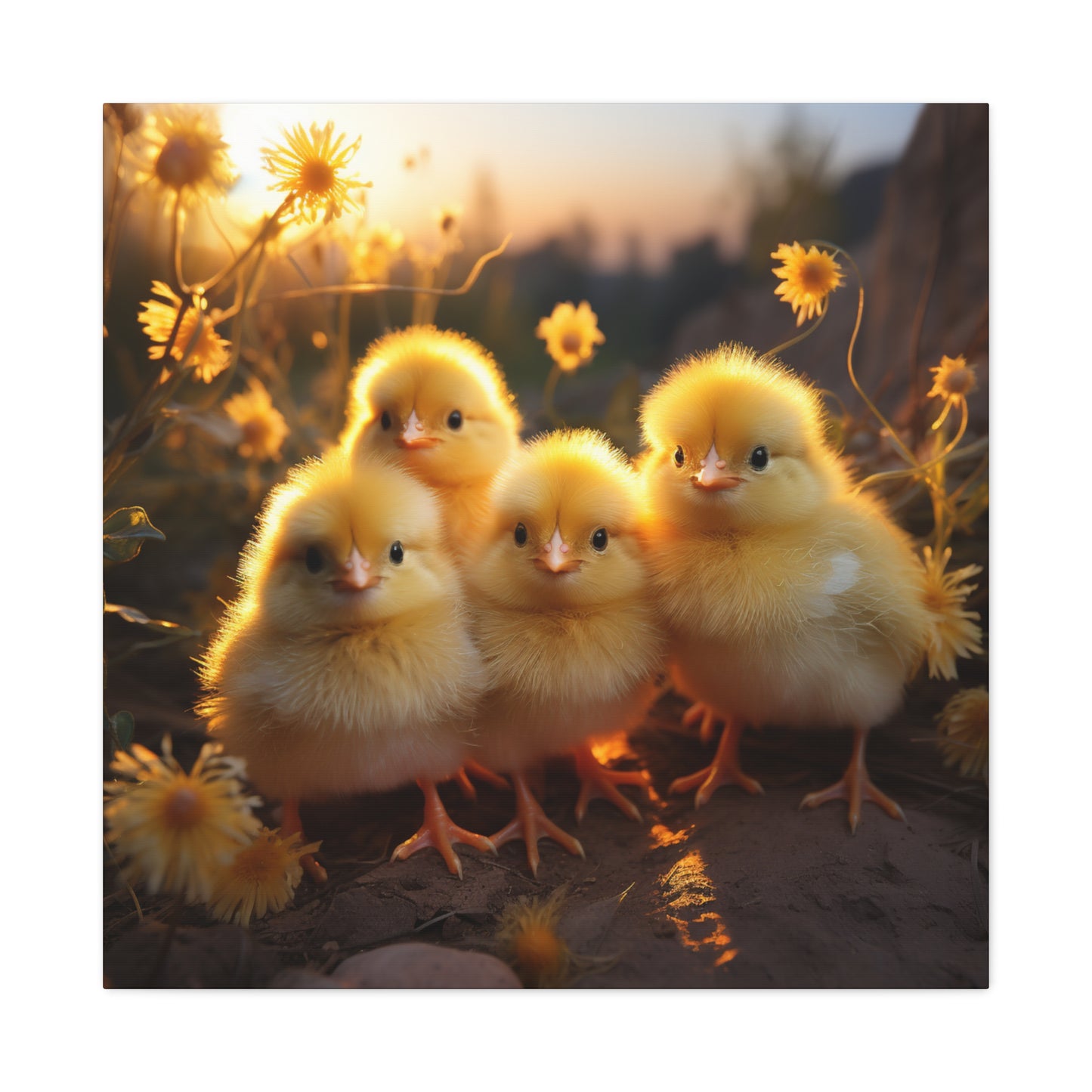 Baby Chicks Wall Canvas