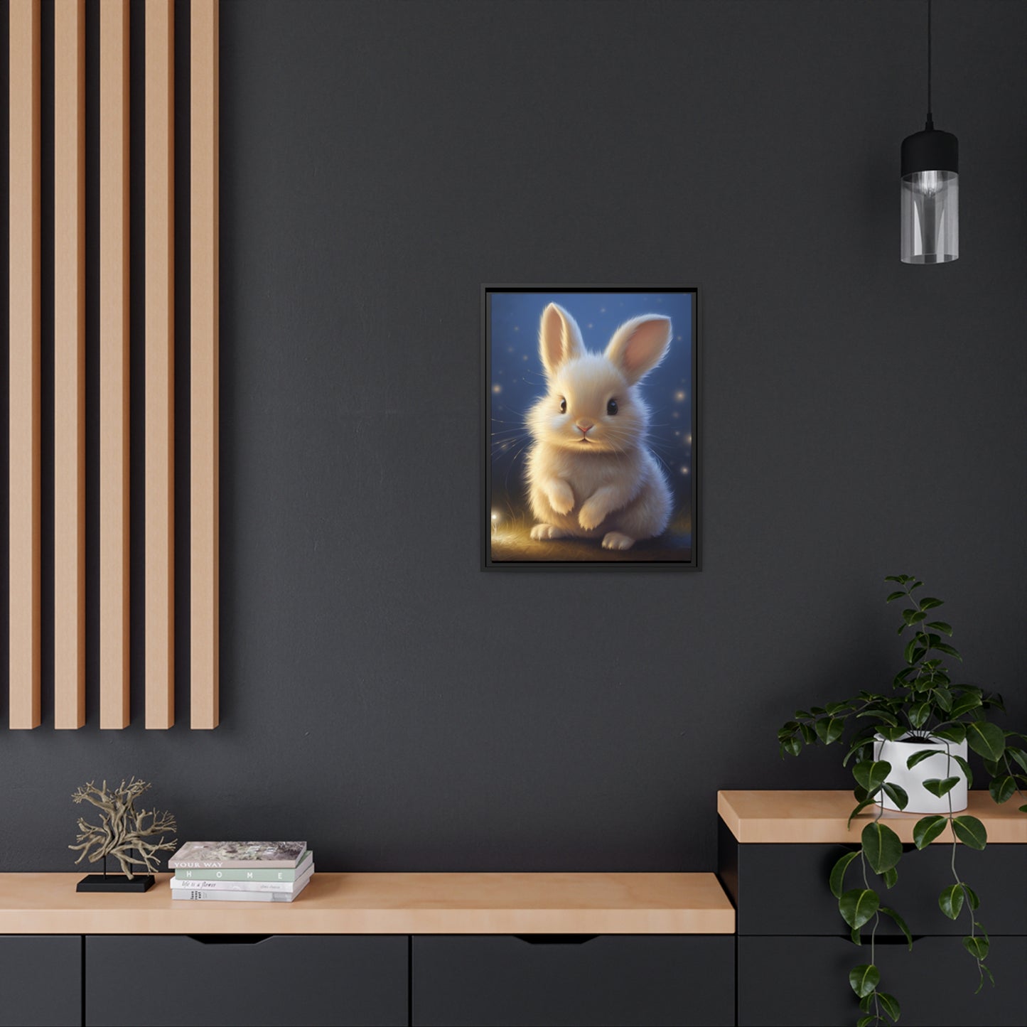 Baby Bunny Framed Wall Canvas