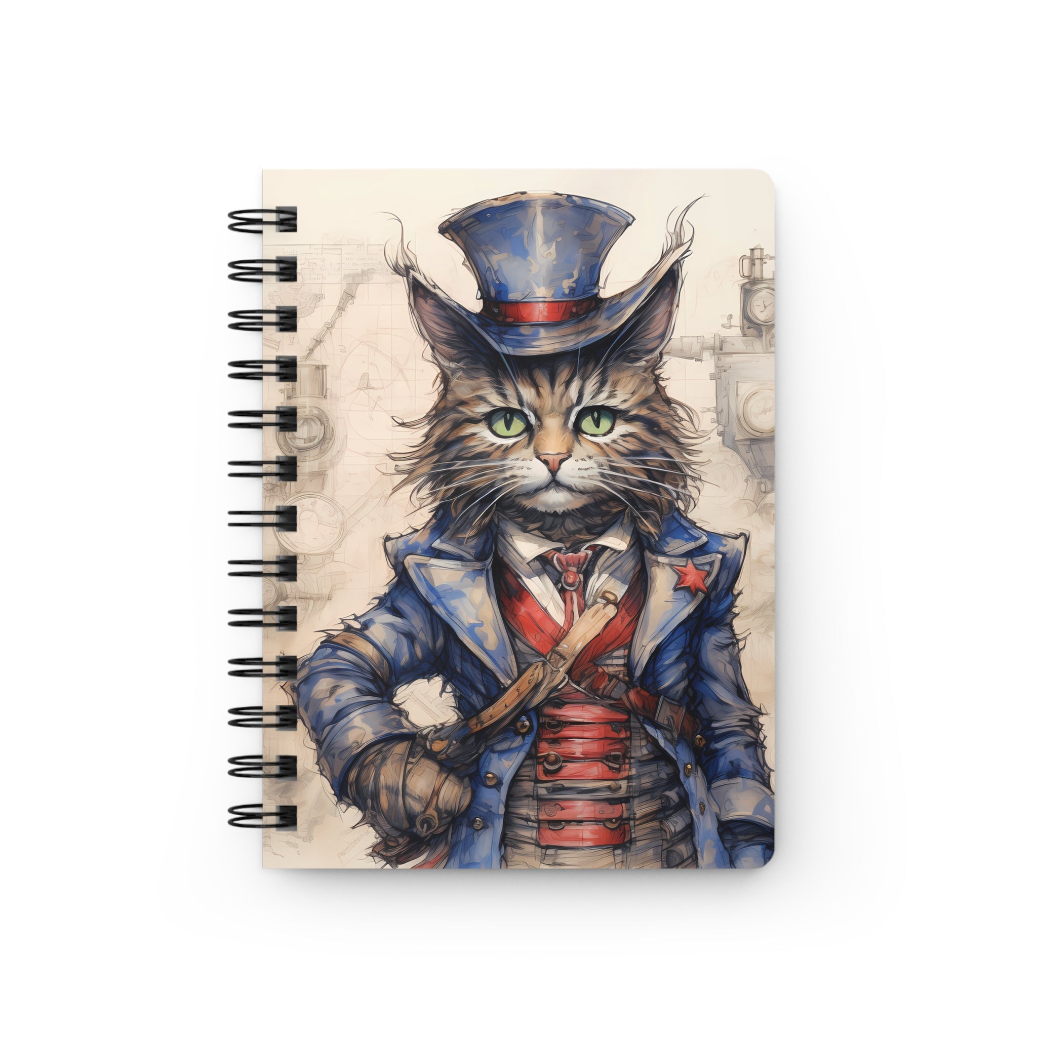 Red Star DieselPunk Cat 150 Lined Page Journal