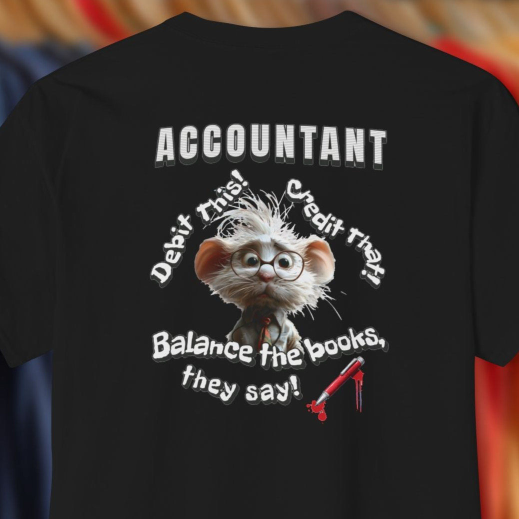 Accountant Cat - Pocket T-Shirt