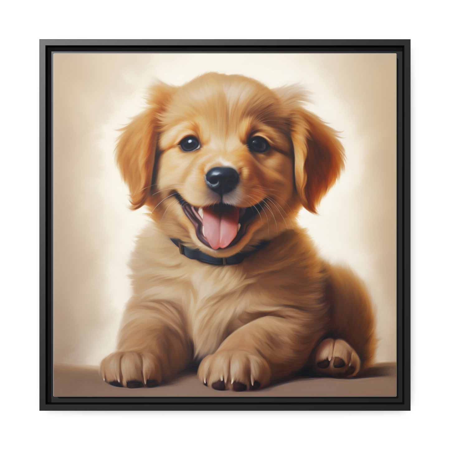 Happy Puppy - Pawsitively Adorable Canvas