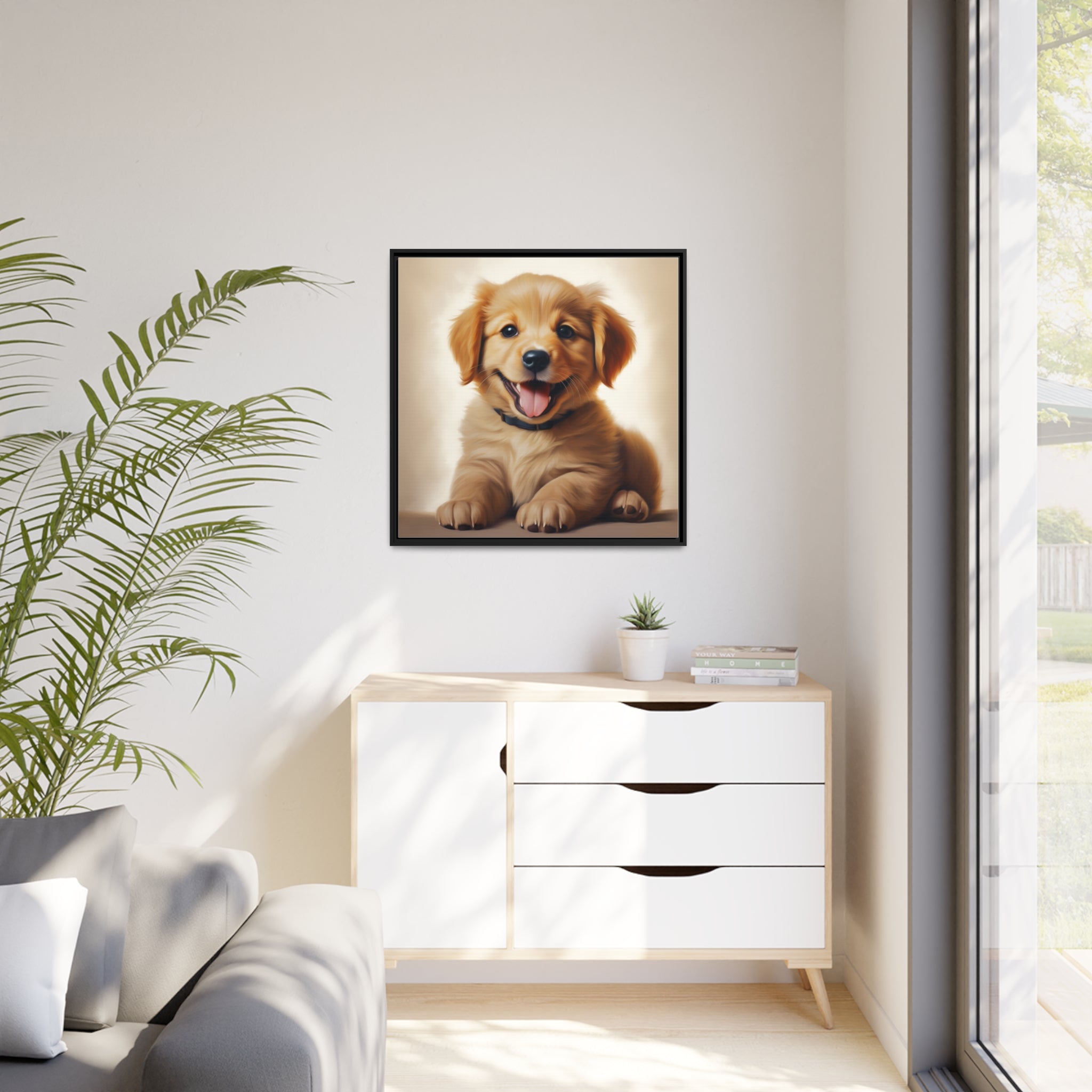 Happy Puppy - Pawsitively Adorable Canvas