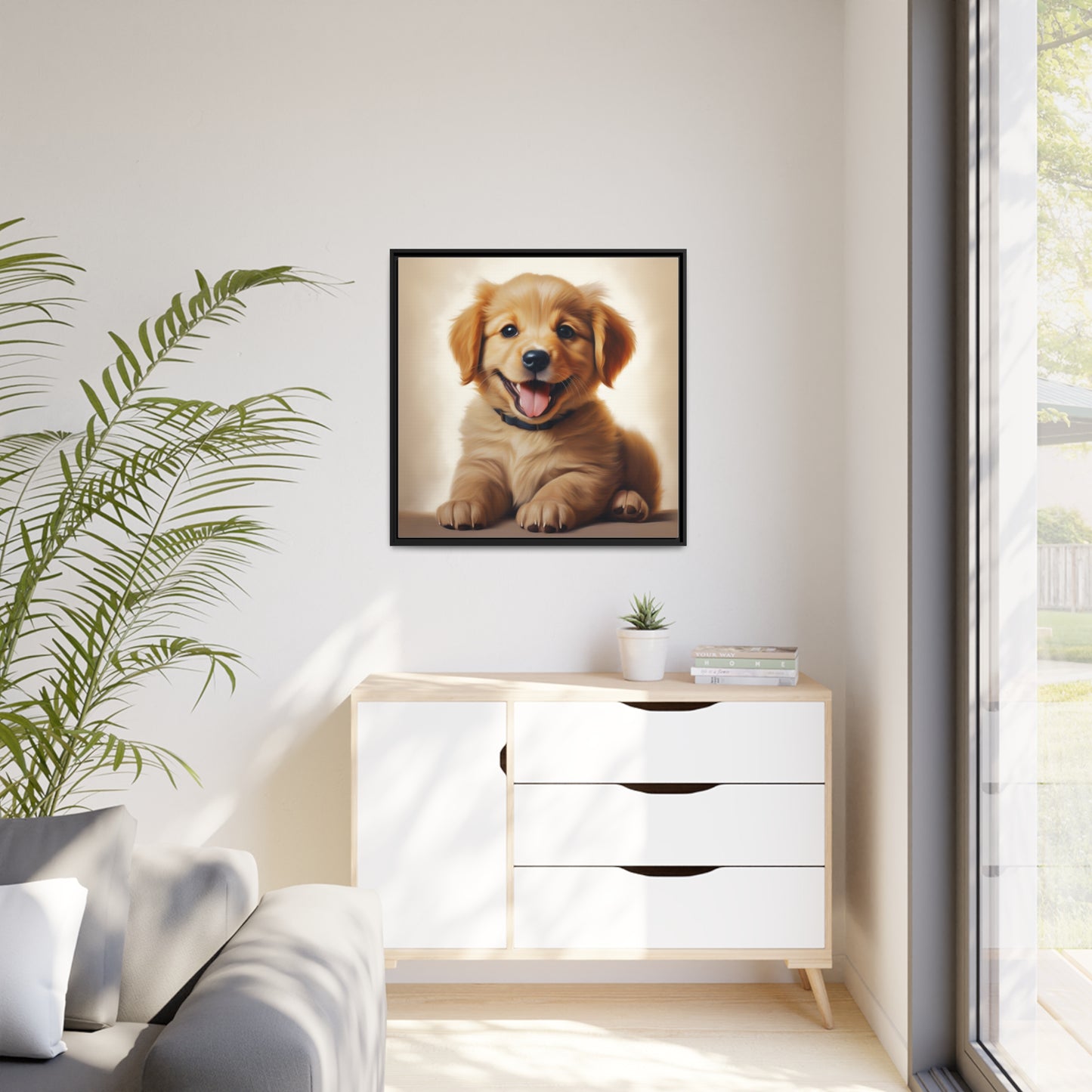 Happy Puppy - Pawsitively Adorable Canvas