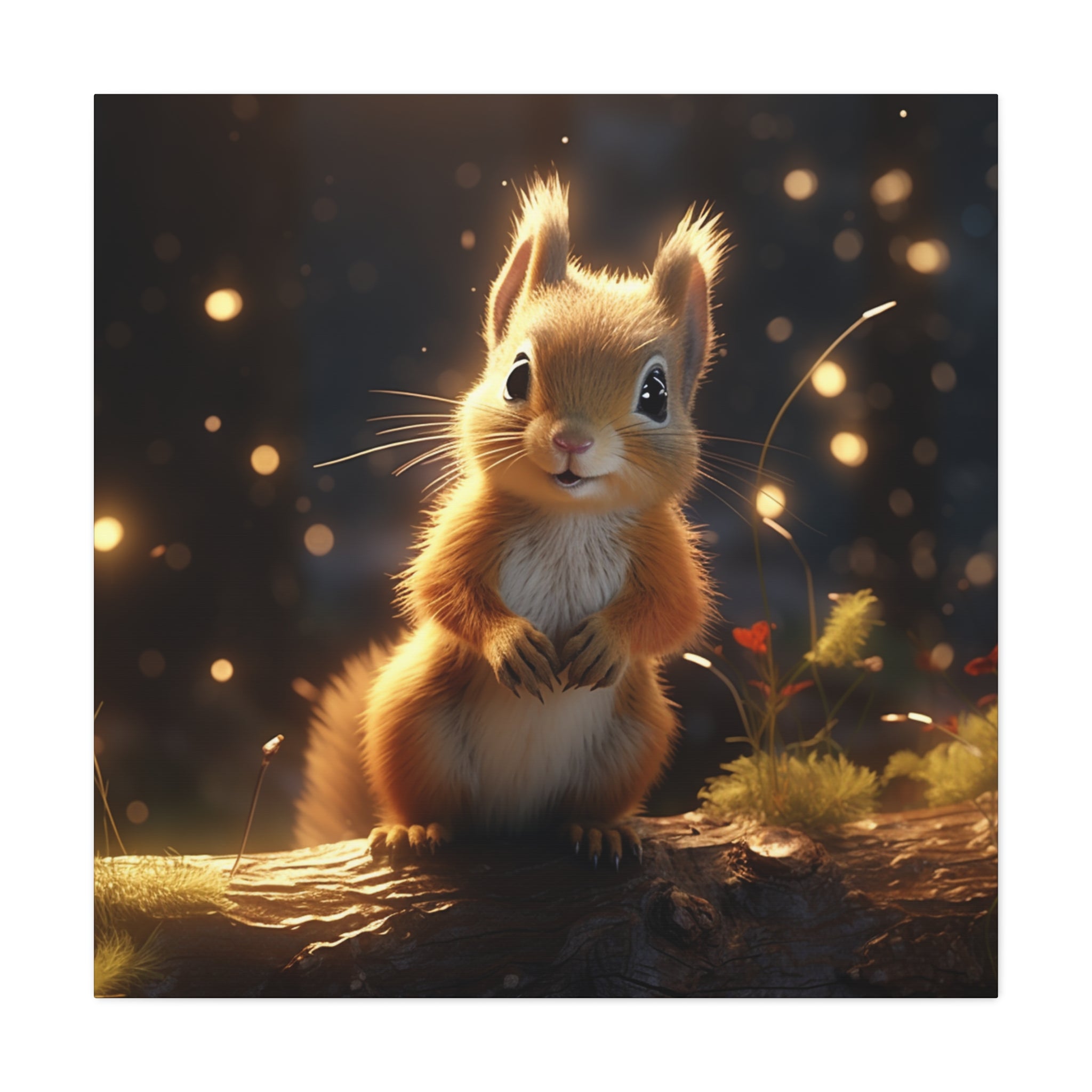 Baby Squirrel Wall Canvas