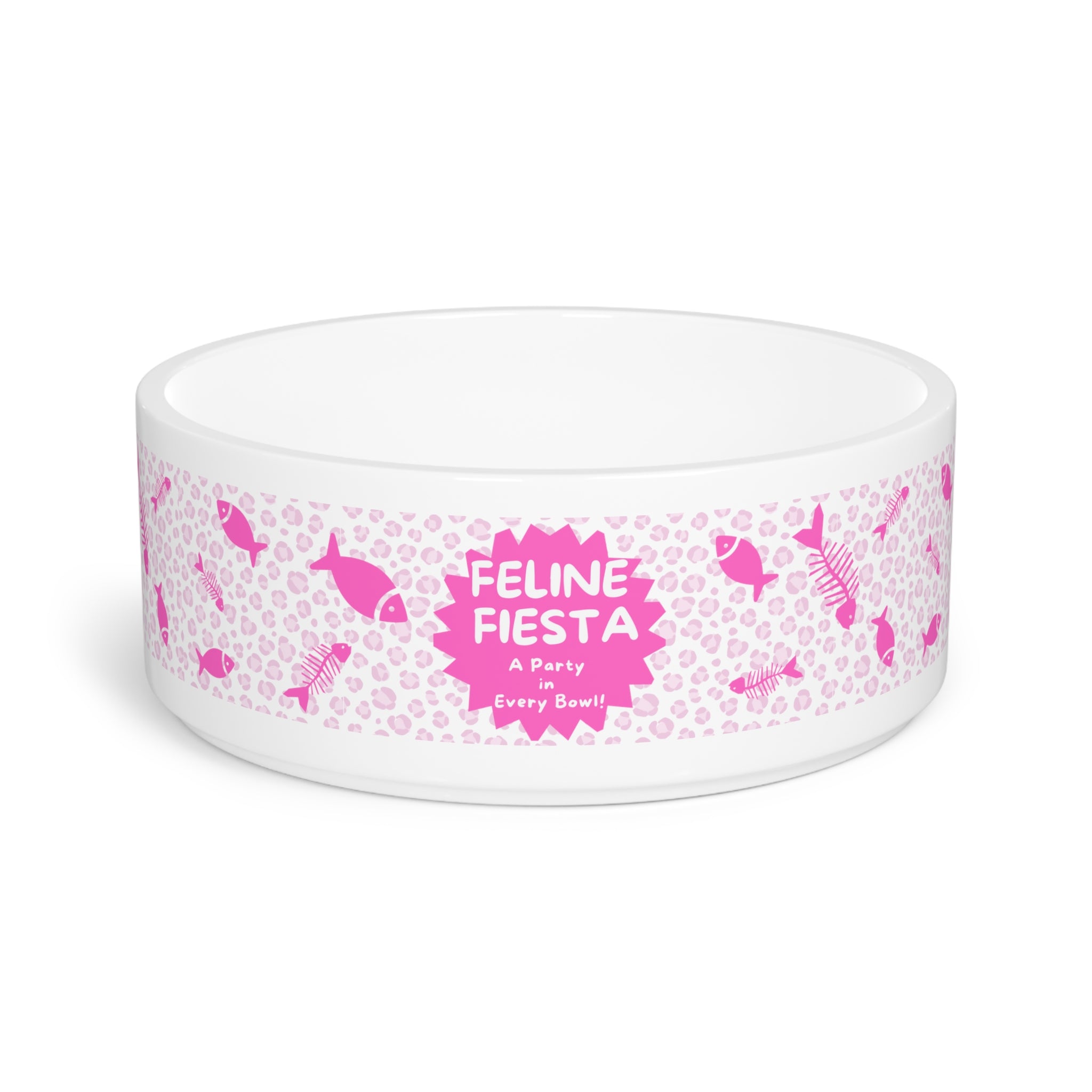 Cat Food Dish 16 oz - Pink