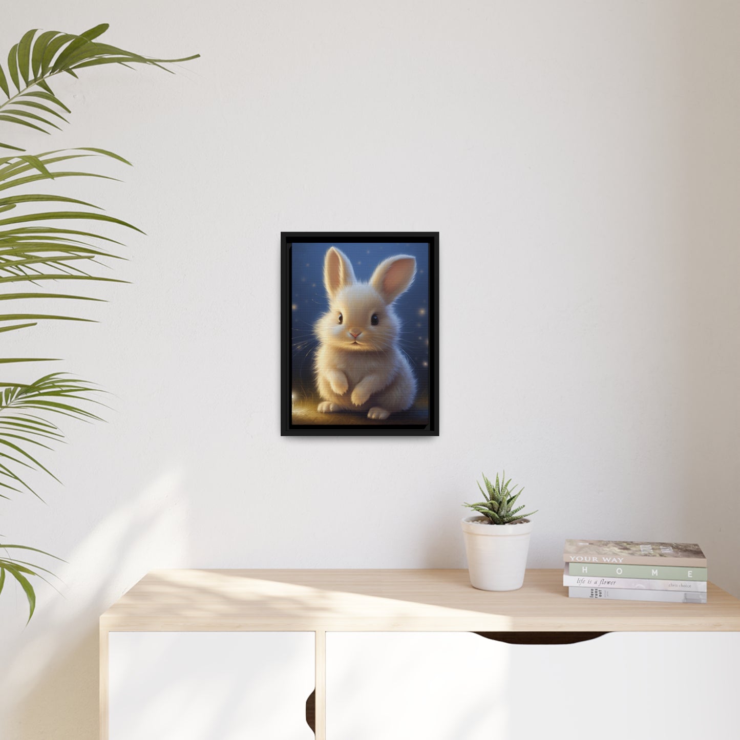 Baby Bunny Framed Wall Canvas