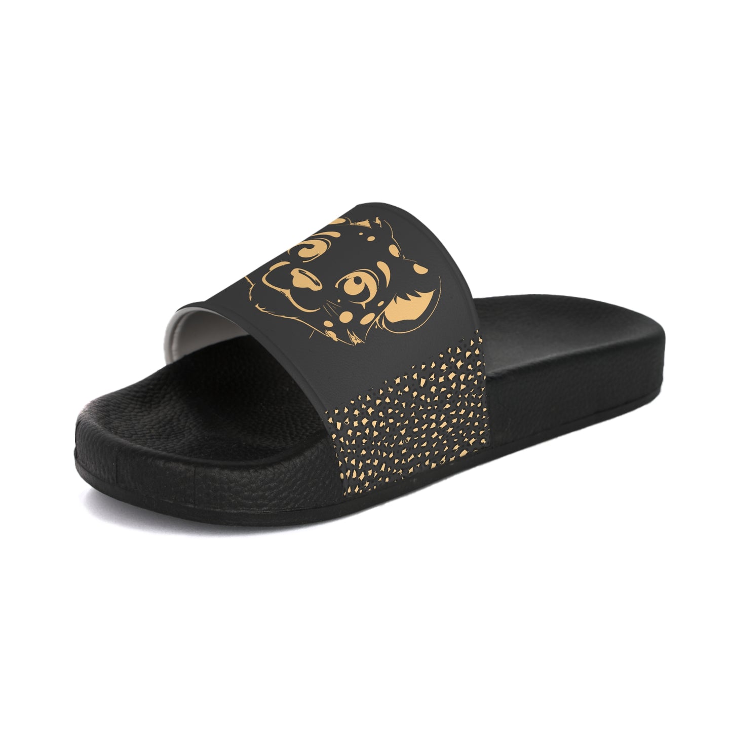 Leopard Print Women's Slide Sandals – Black