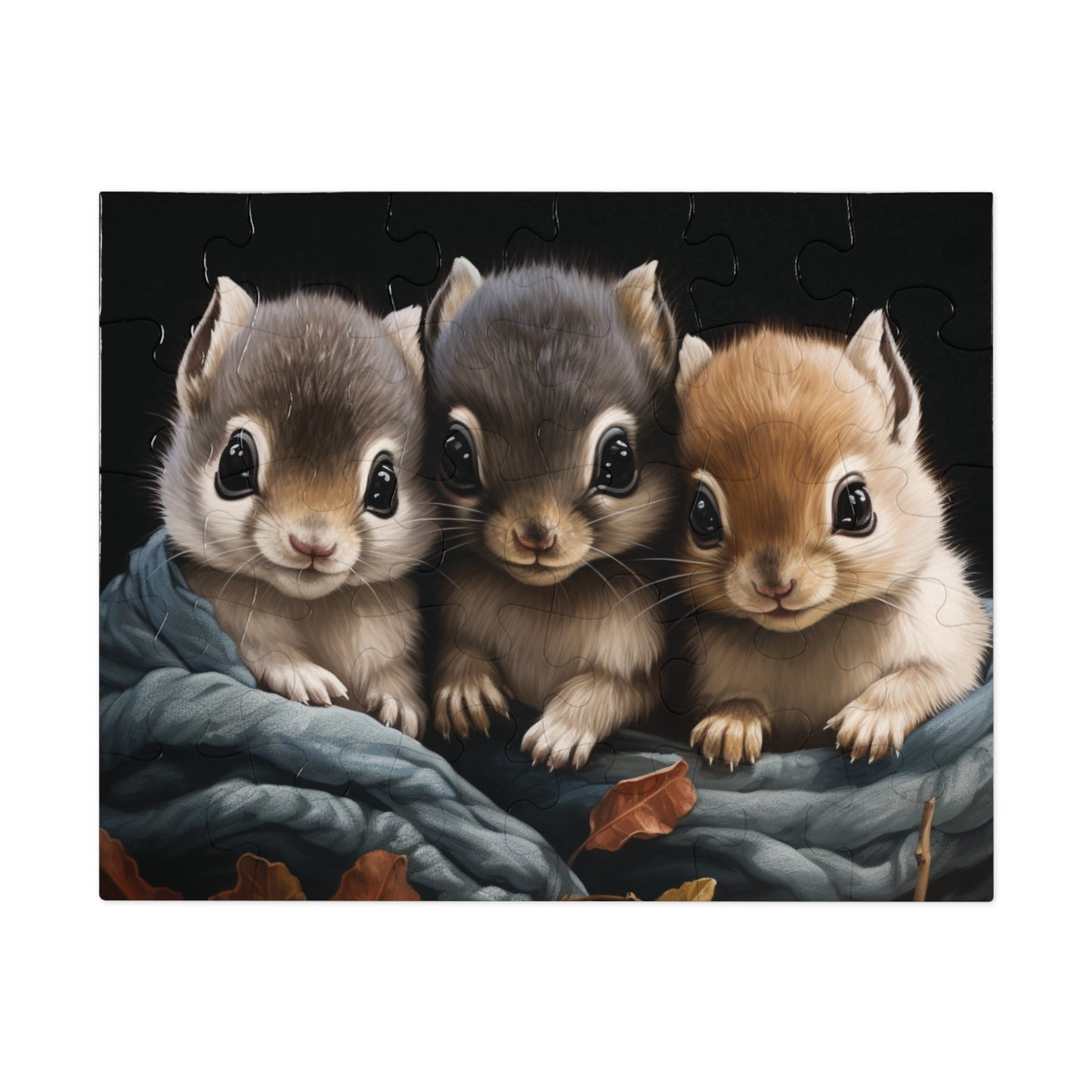 Three Baby Squirrels - Children's Jigsaw Puzzle (30 or 110 Piece)