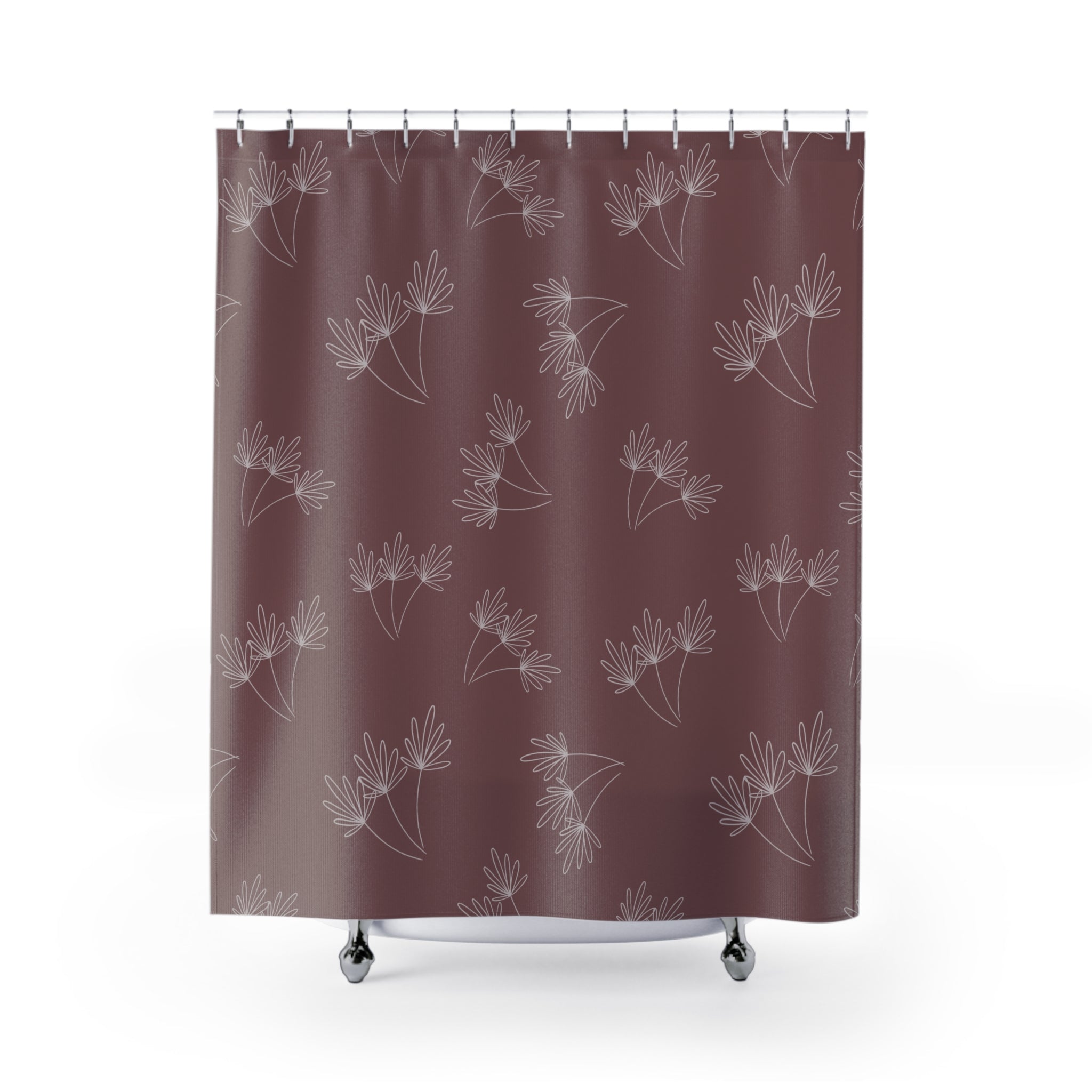 Leafy Whimsy Shower Curtain – Mauve