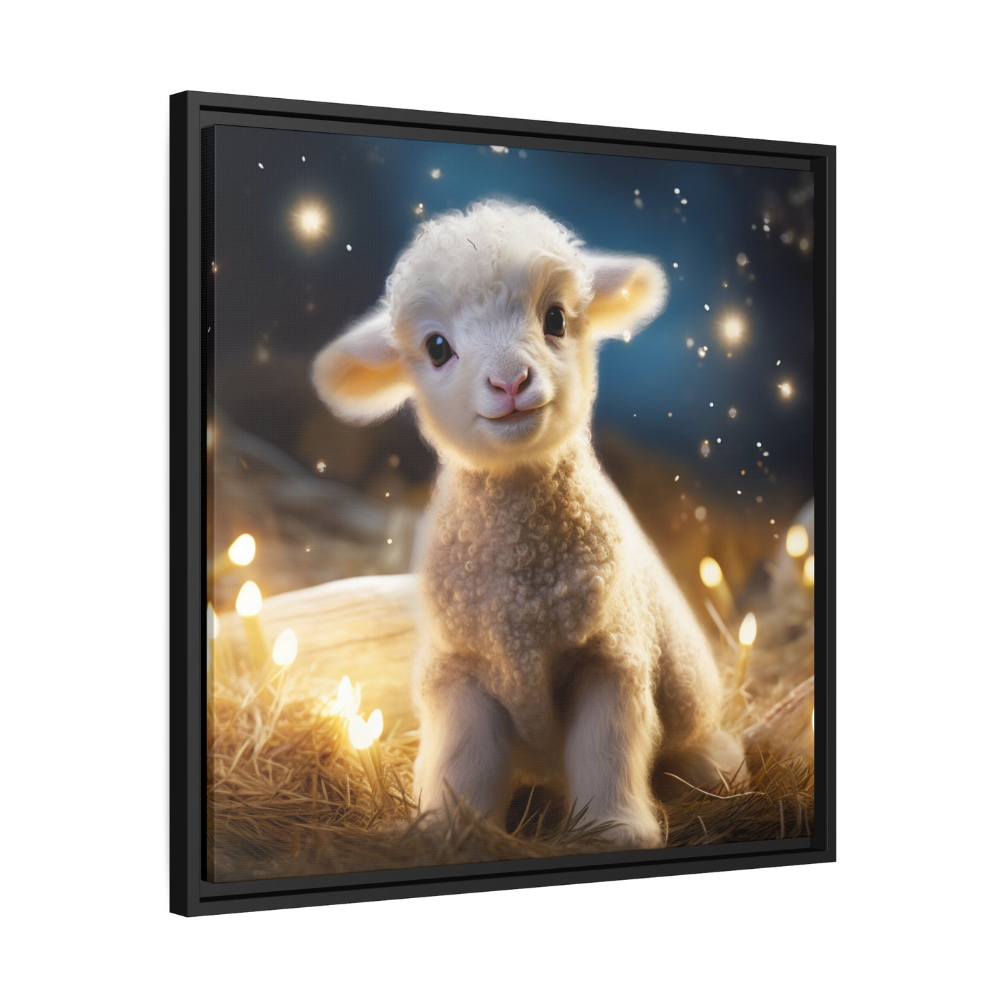 Baby Lamb Framed Wall Canvas