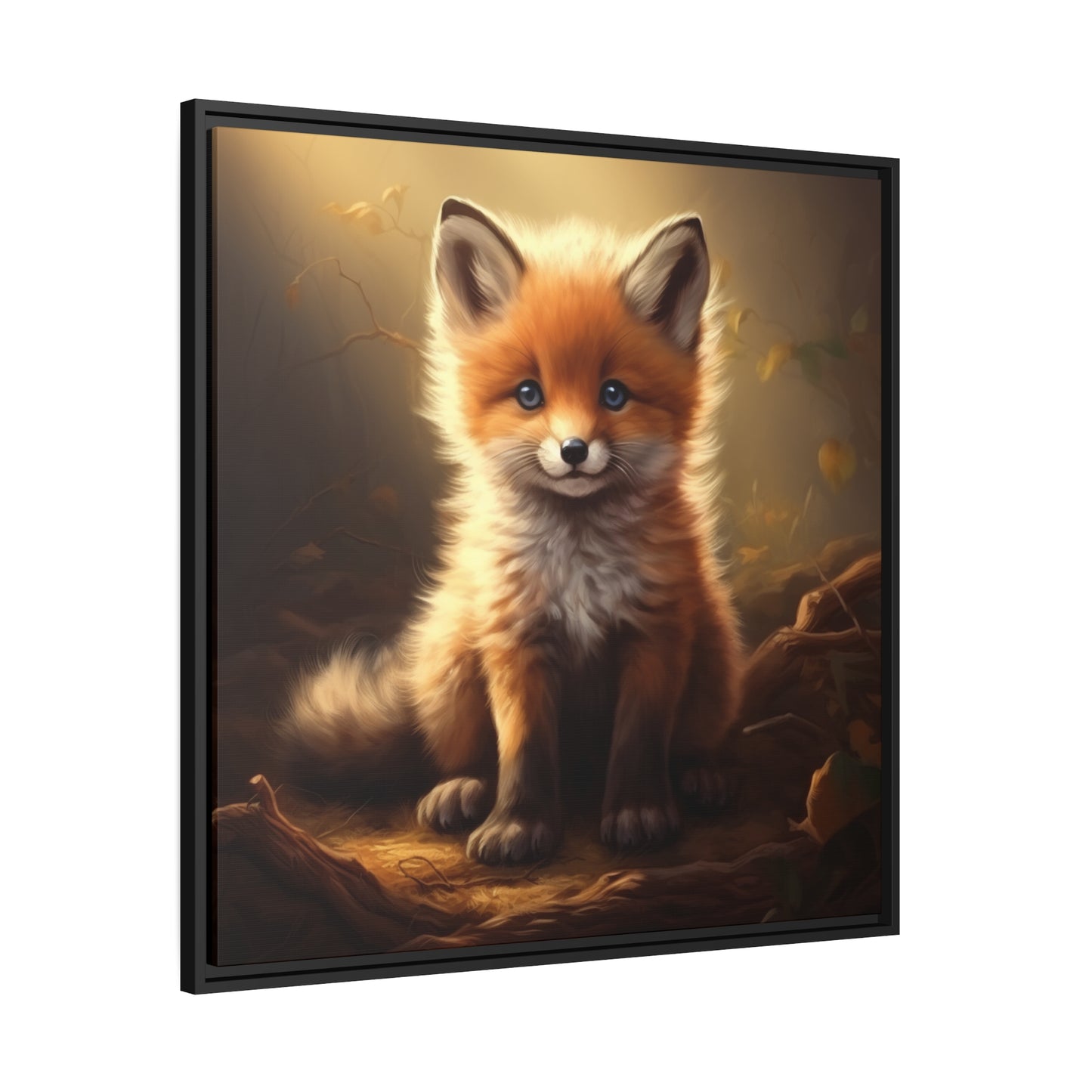 Baby Fox Framed Wall Canvas