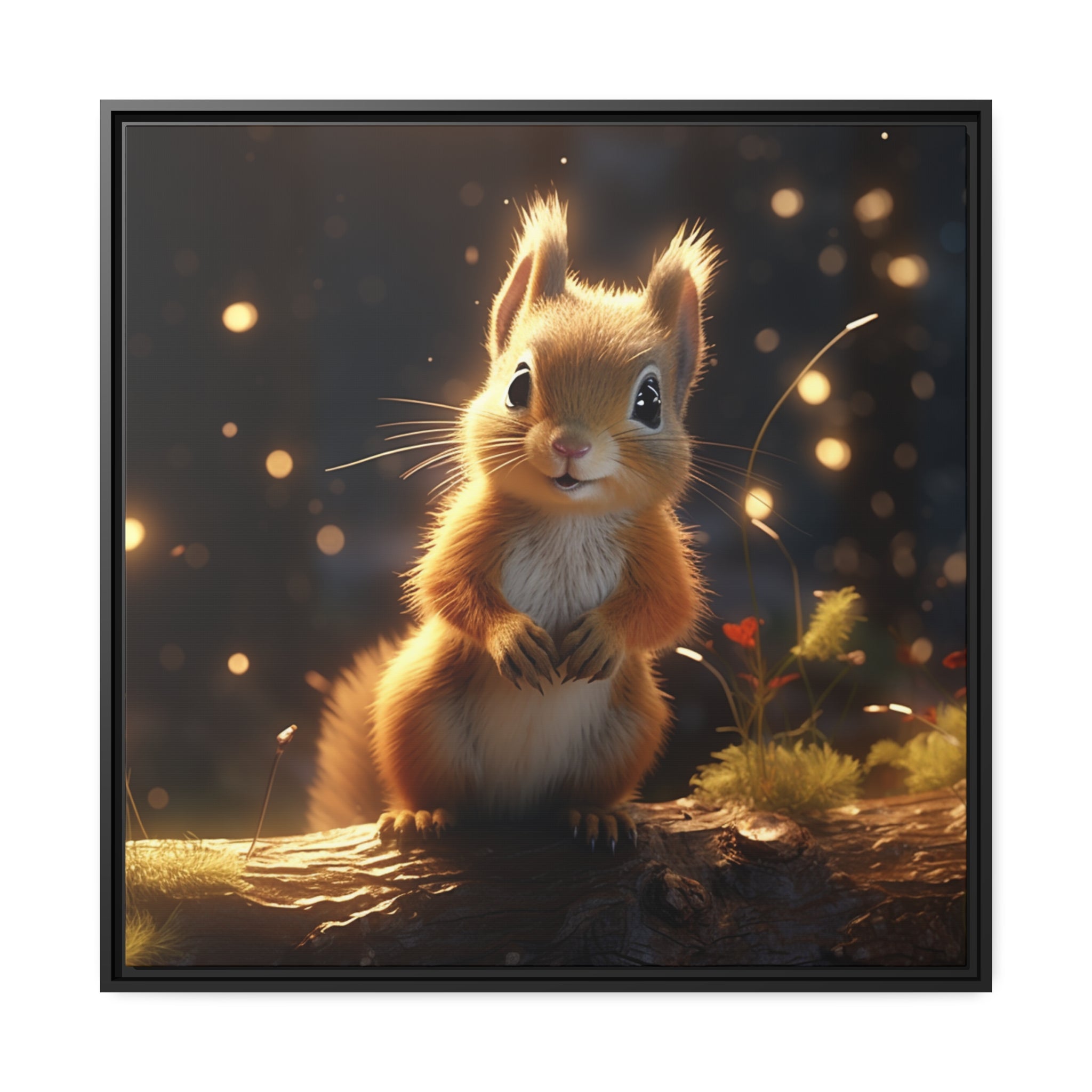 Baby Squirrel Framed Wall Canvas