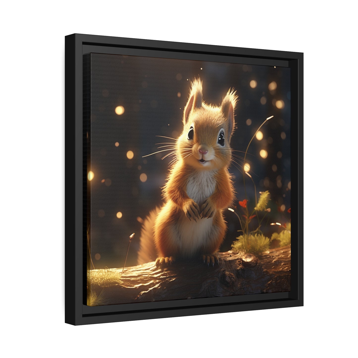 Baby Squirrel Framed Wall Canvas