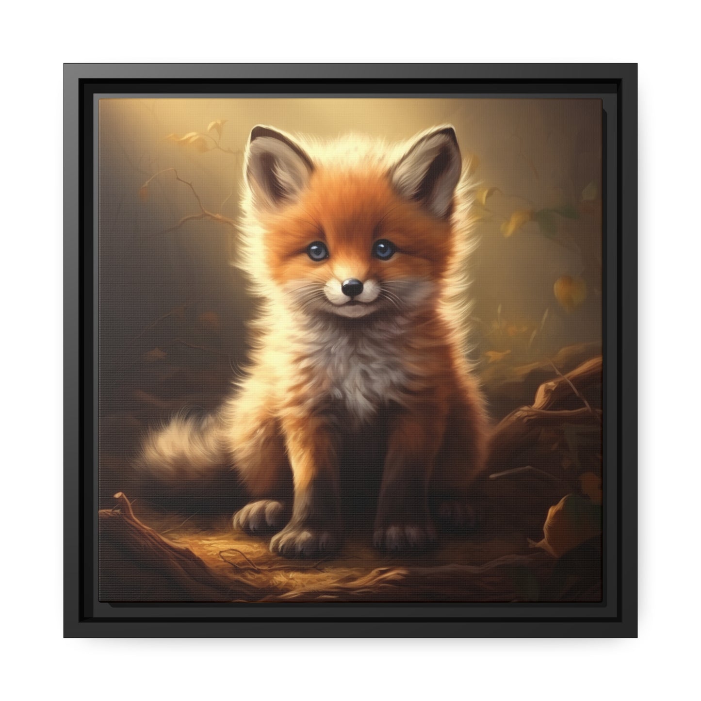 Baby Fox Framed Wall Canvas