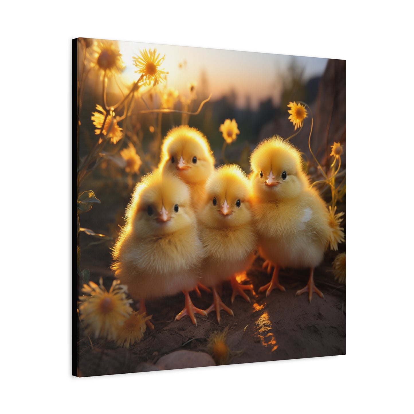 Baby Chicks Wall Canvas