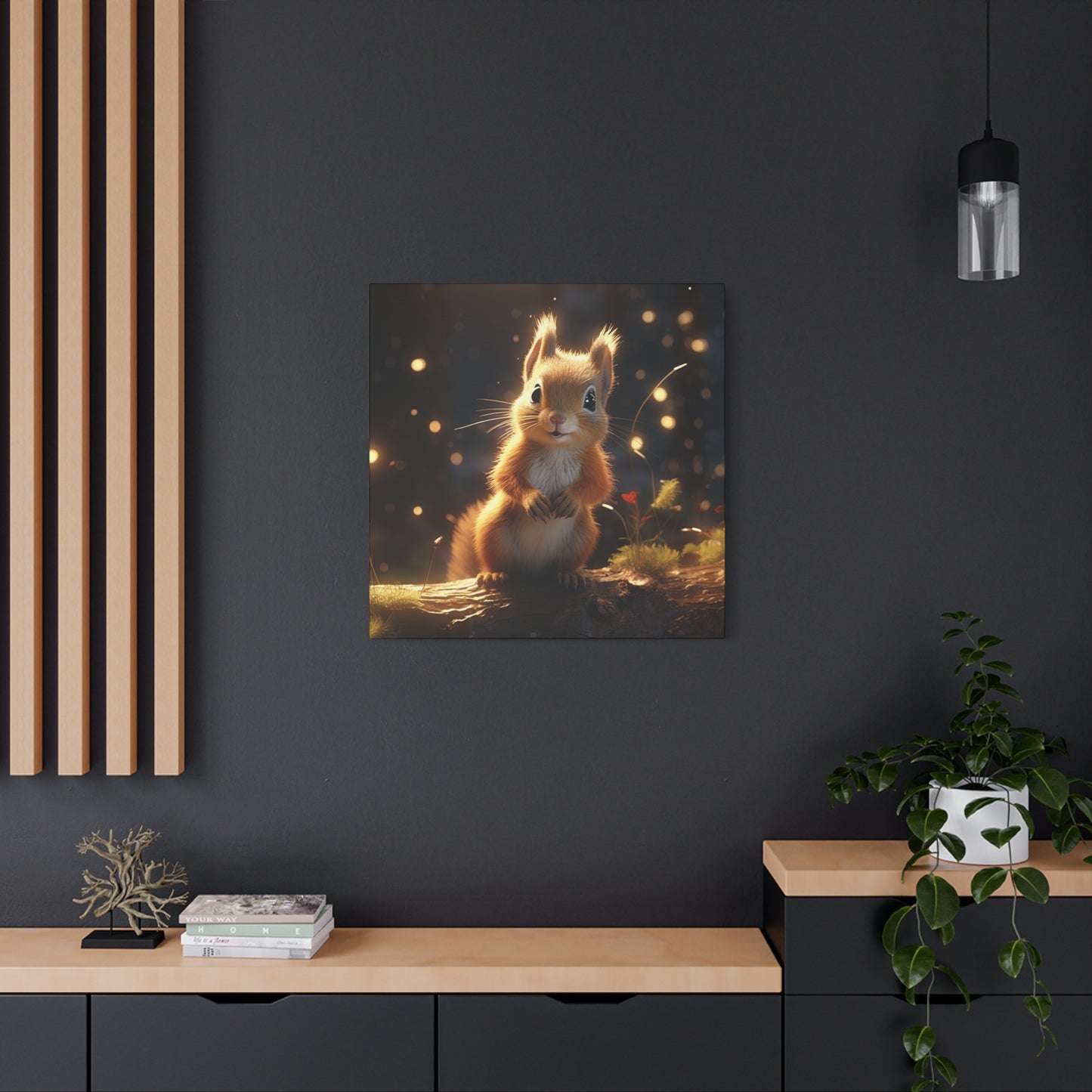 Baby Squirrel Wall Canvas