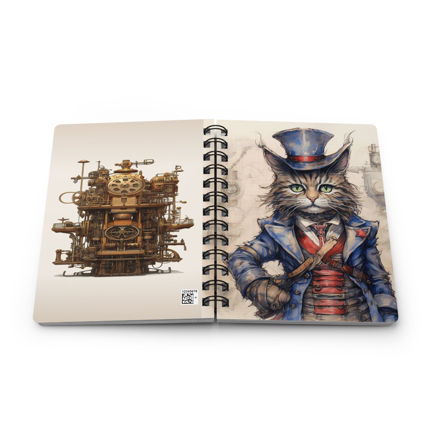 Red Star DieselPunk Cat 150 Lined Page Journal