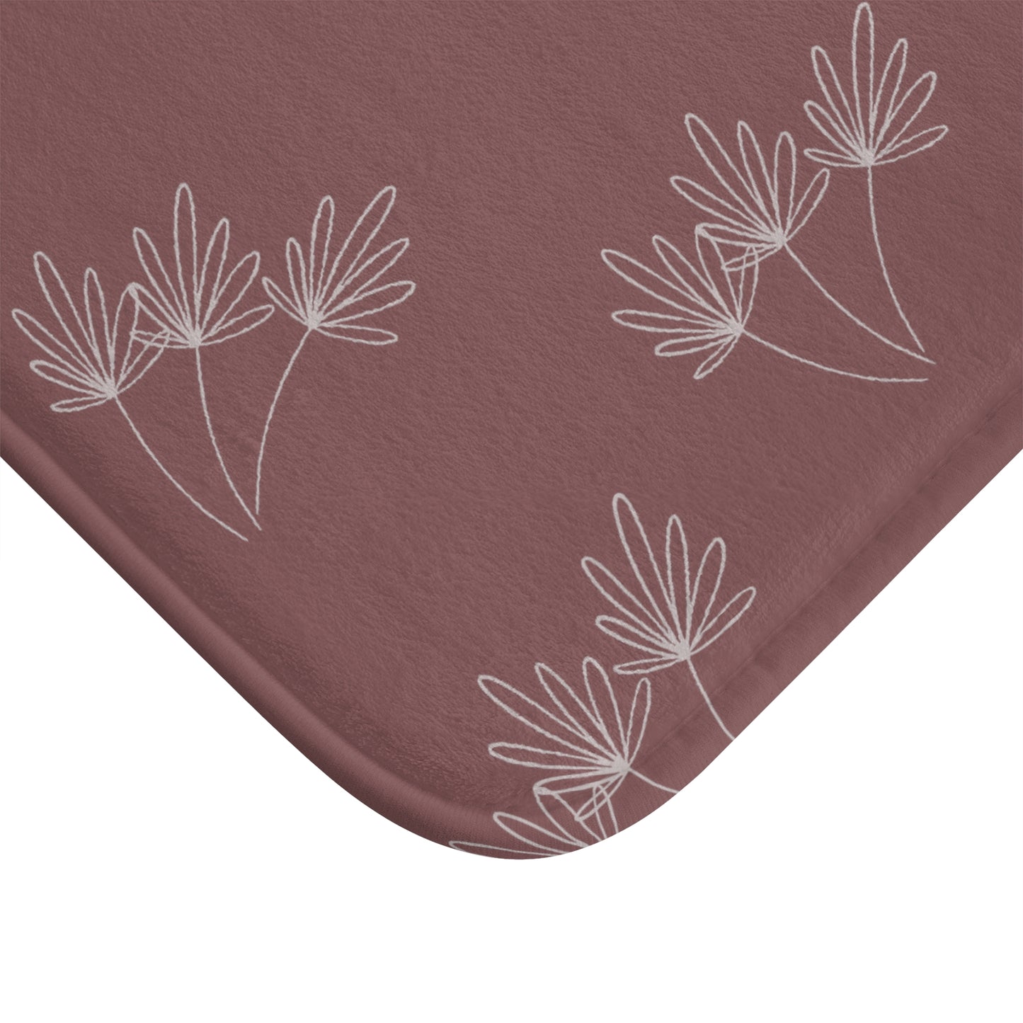 Leafy Whimsy Bath Mat – Mauve